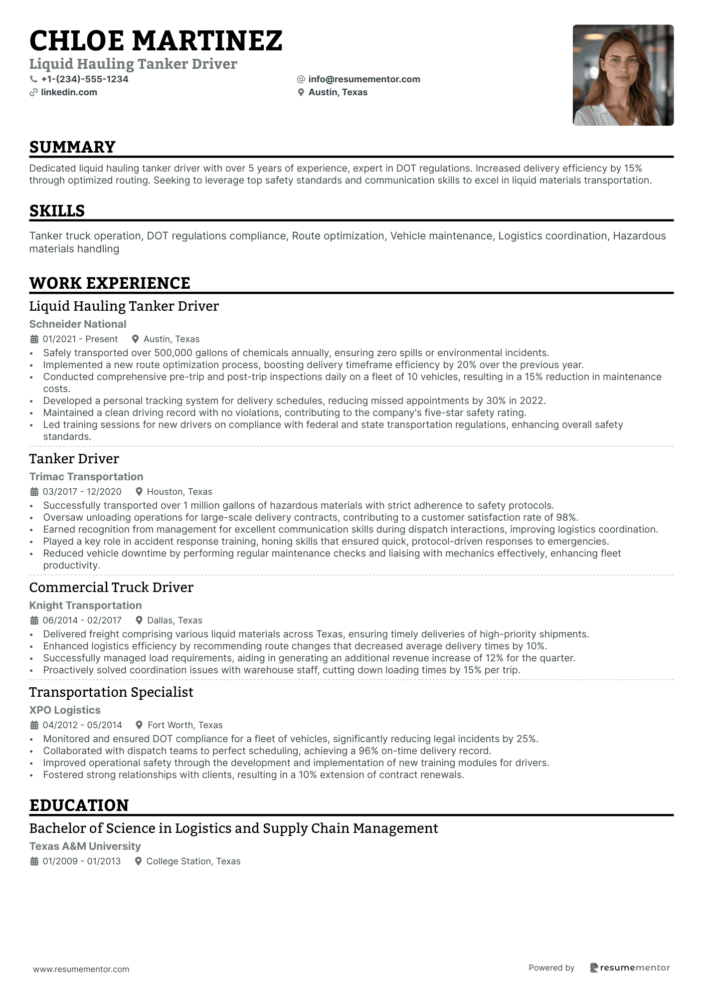 Liquid Hauling Tanker Driver