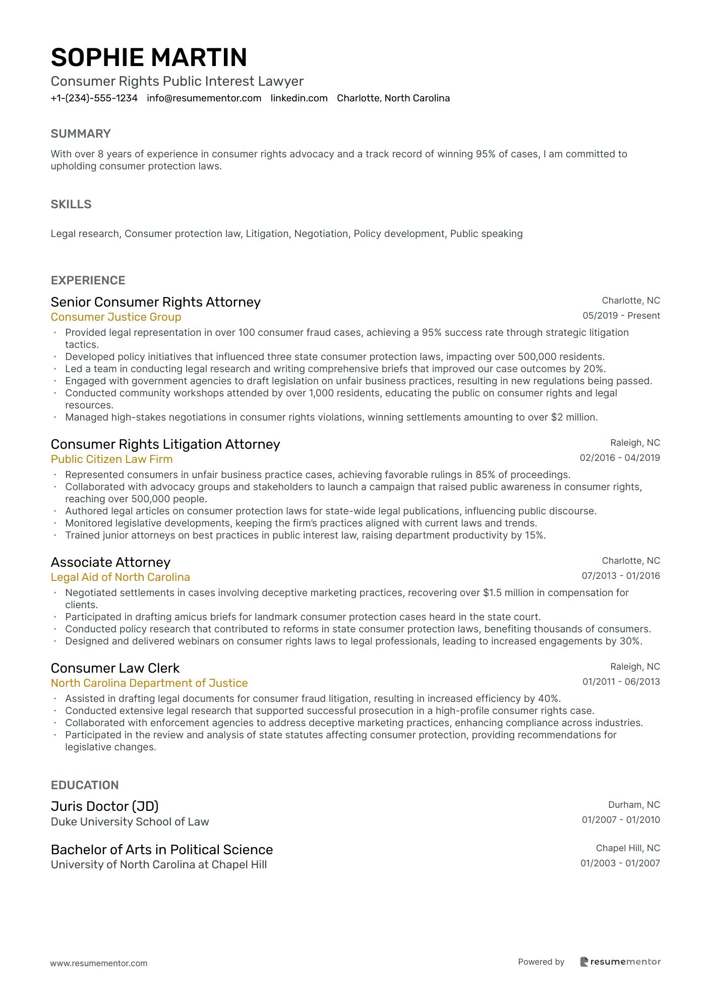Consumer Rights Public Interest Lawyer