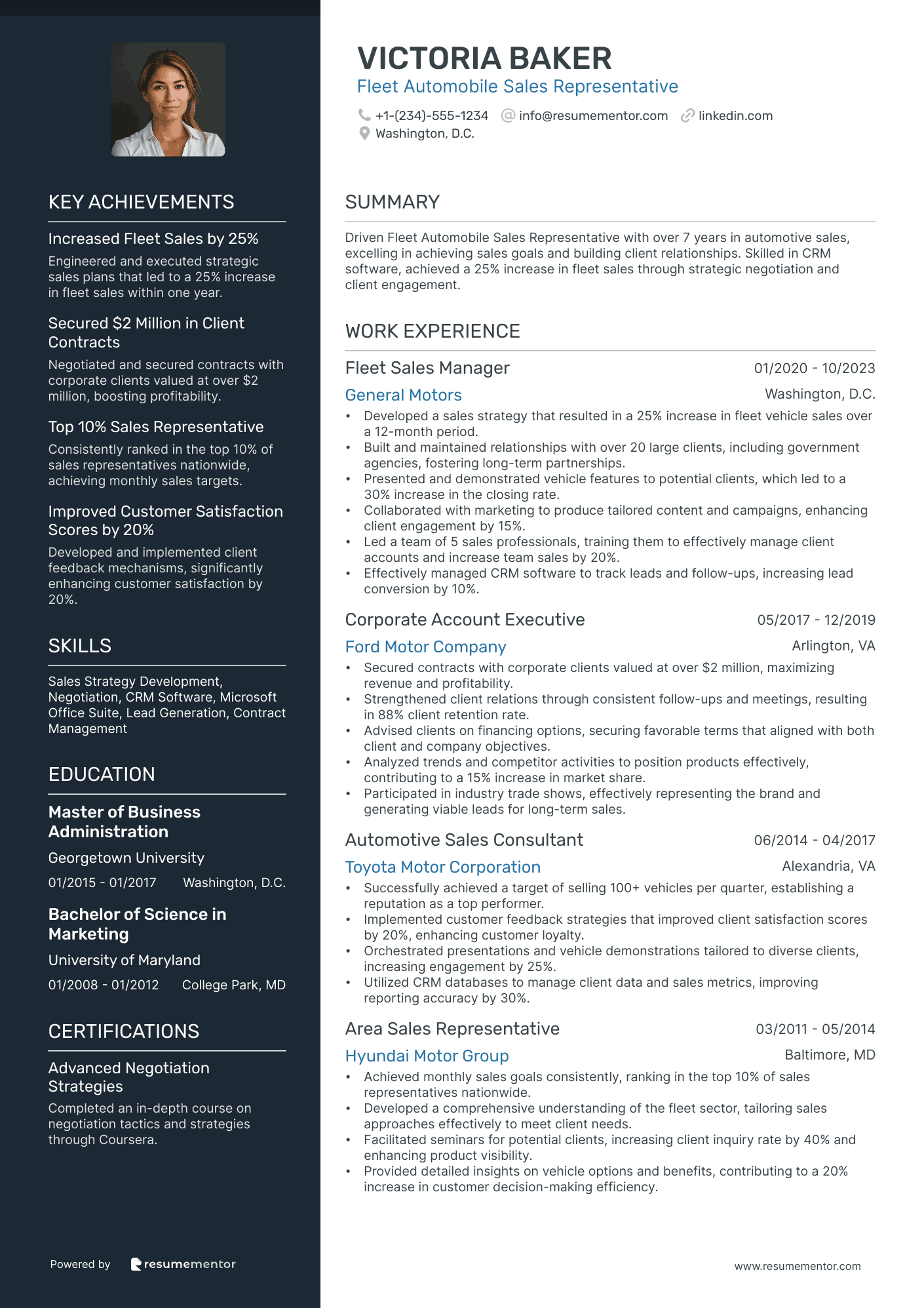 Fleet Automobile Sales Representative