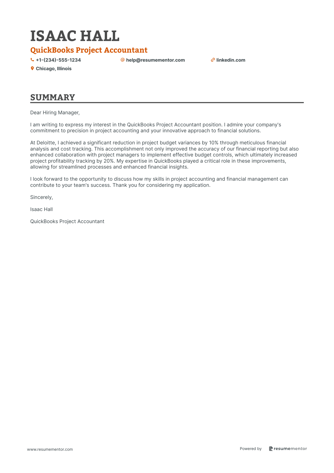QuickBooks Project Accountant