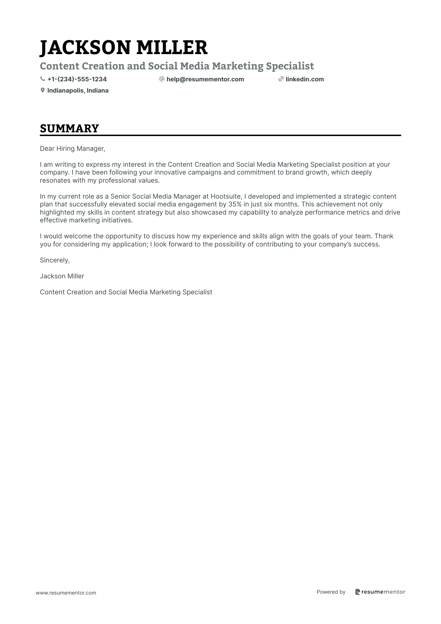 Content Creation and Social Media Marketing Specialist