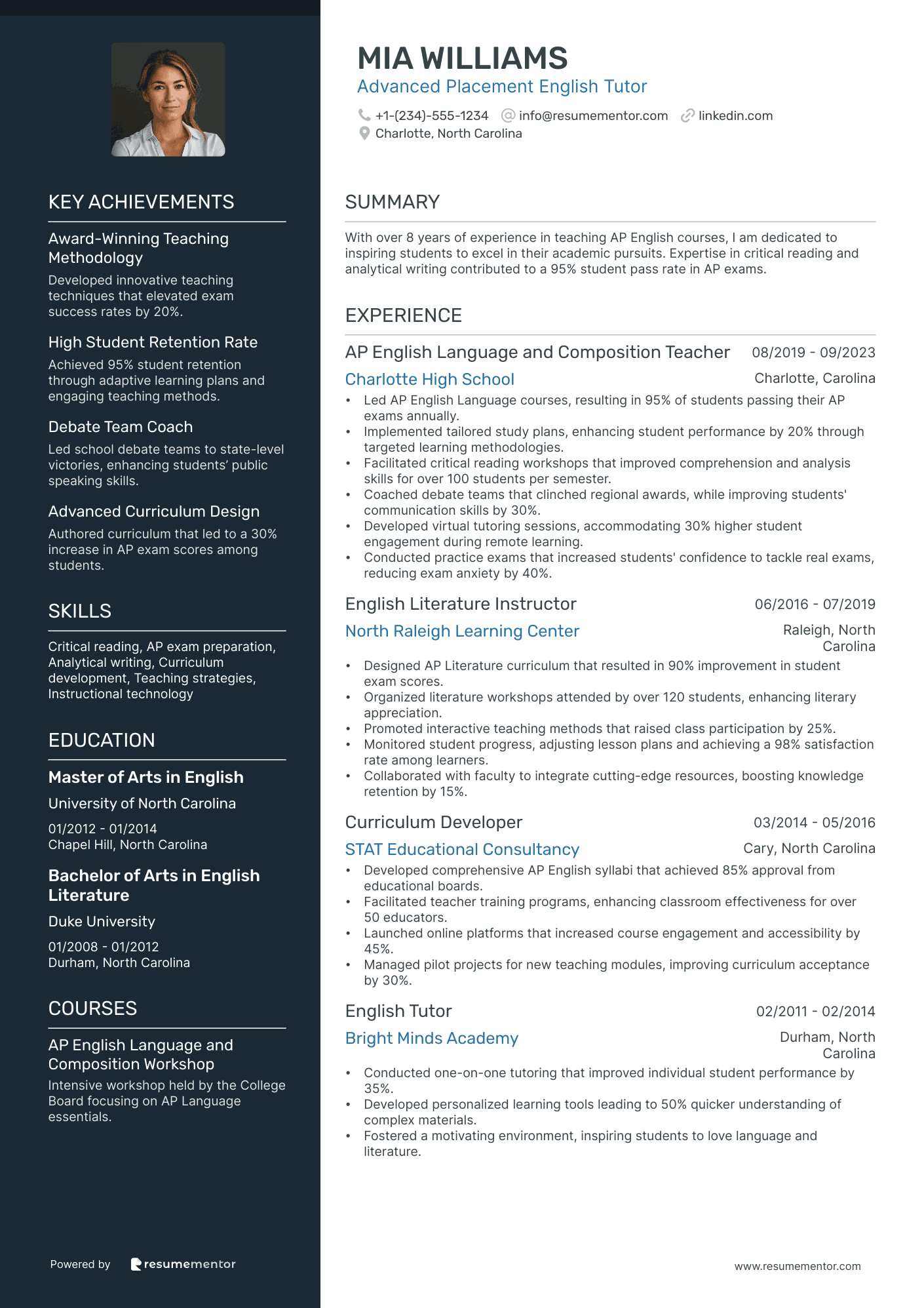 Advanced Placement English Tutor