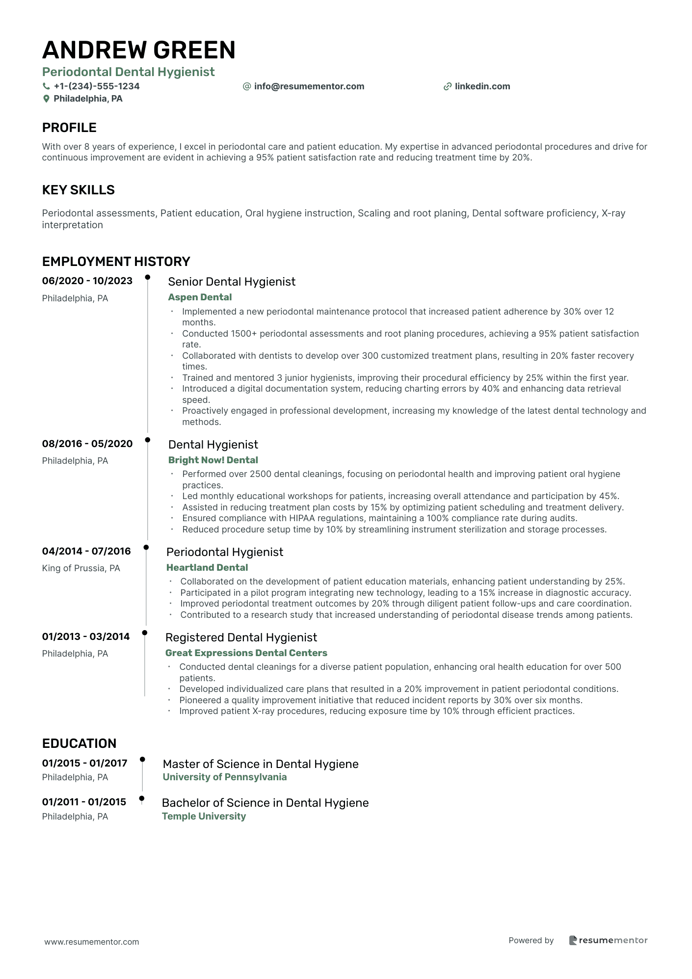 Periodontal Dental Hygienist