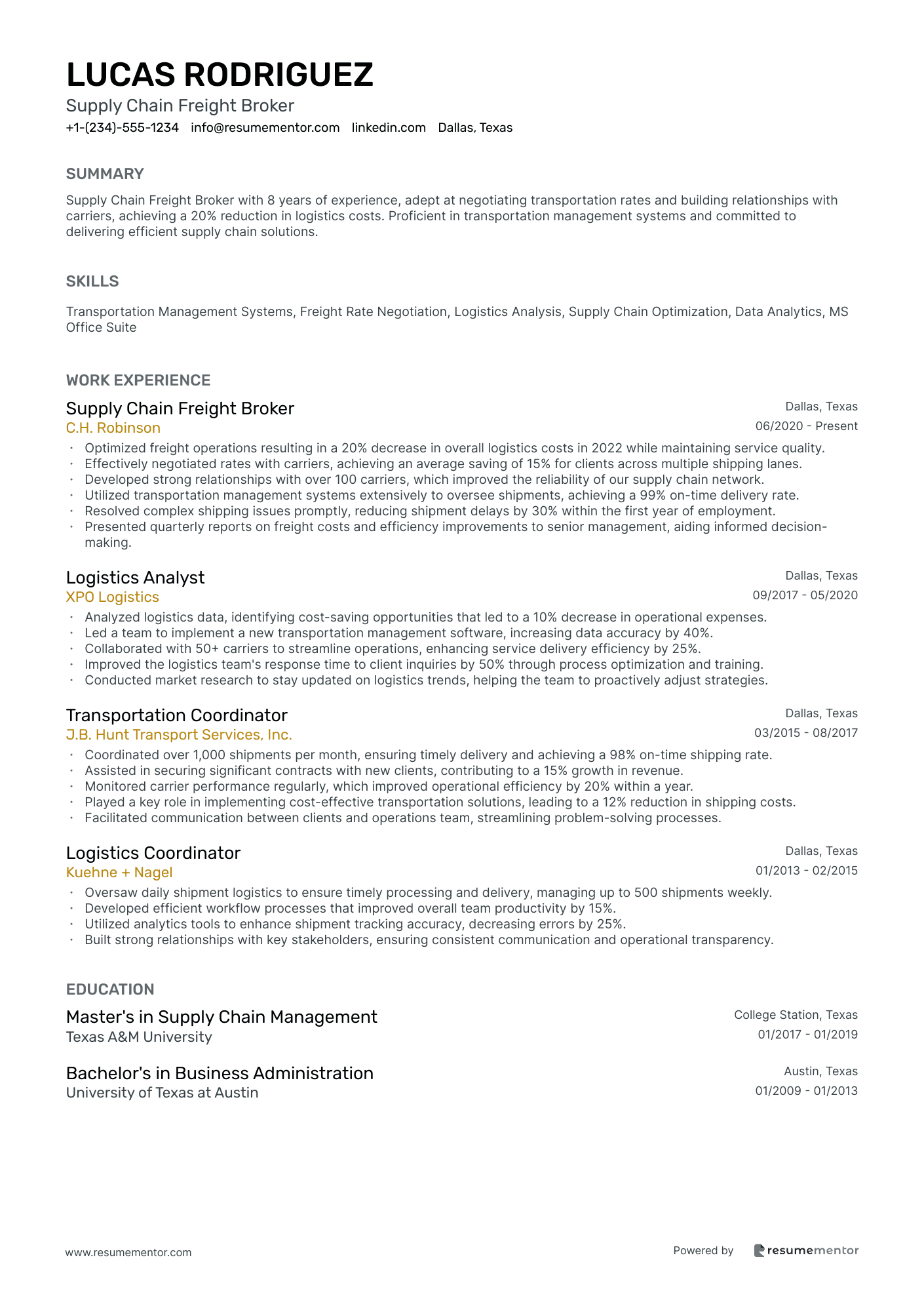 Supply Chain Freight Broker