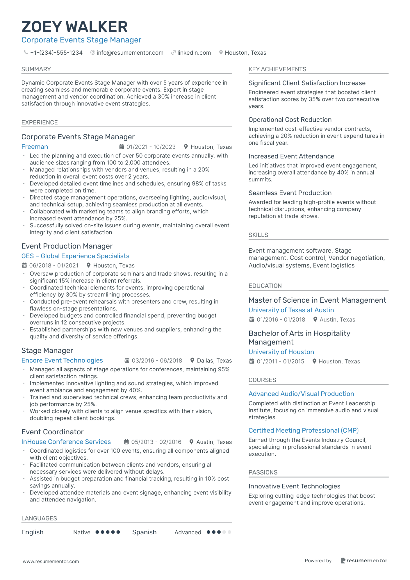 Corporate Events Stage Manager