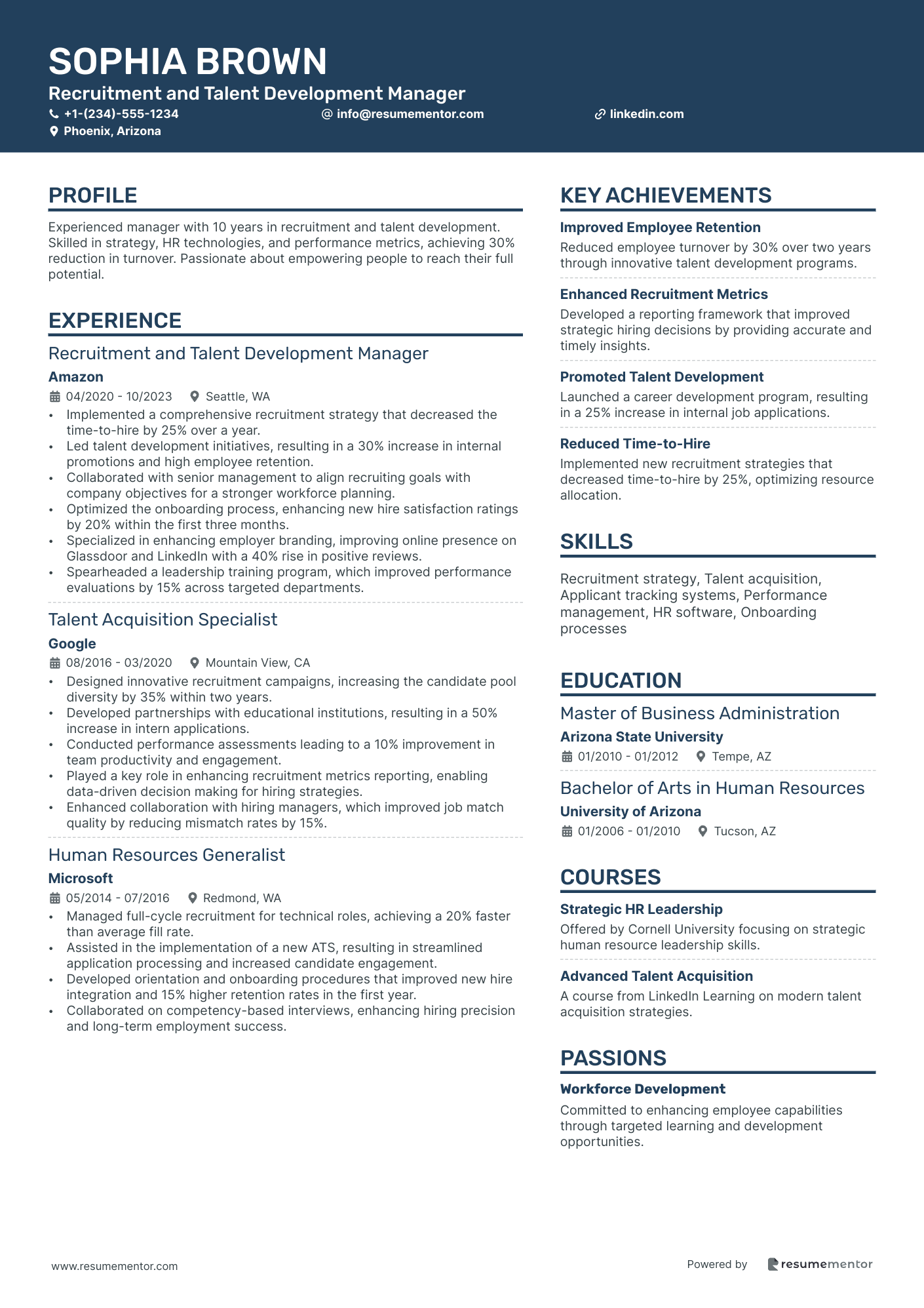 Recruitment and Talent Development Manager
