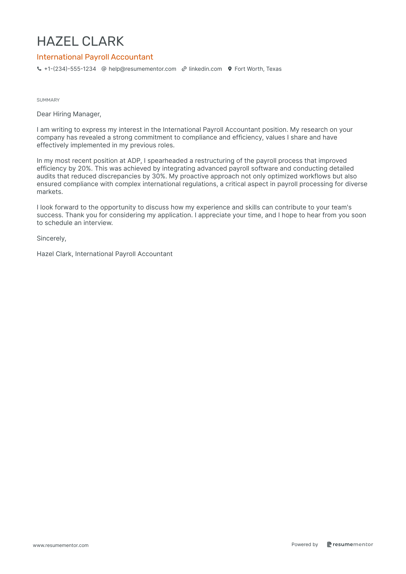 International Payroll Accountant