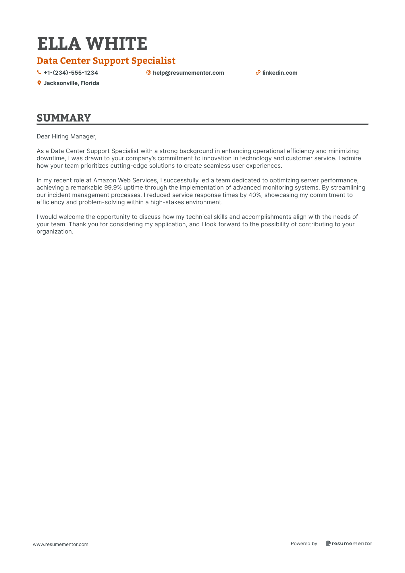 Data Center Support Specialist