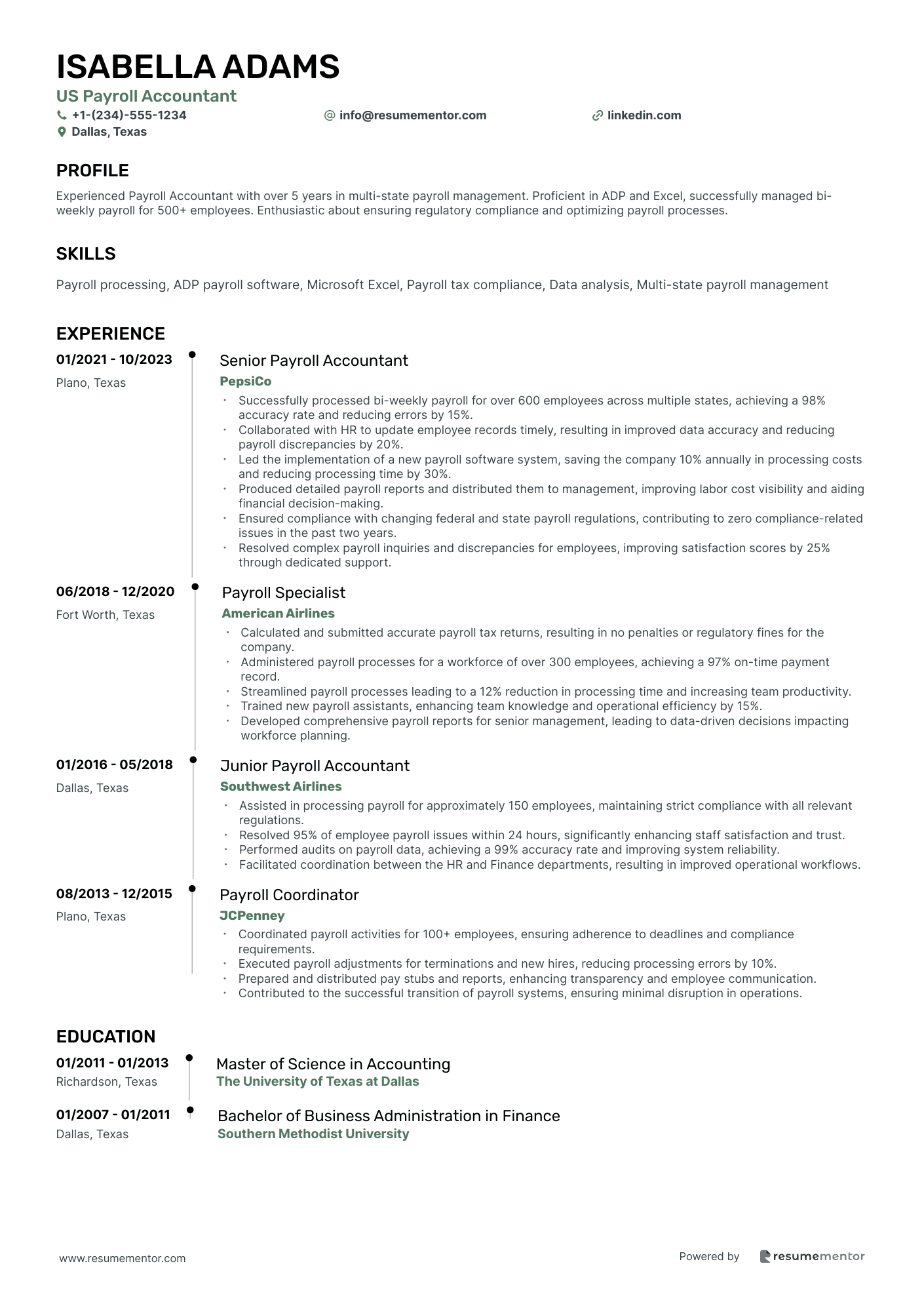 US Payroll Accountant