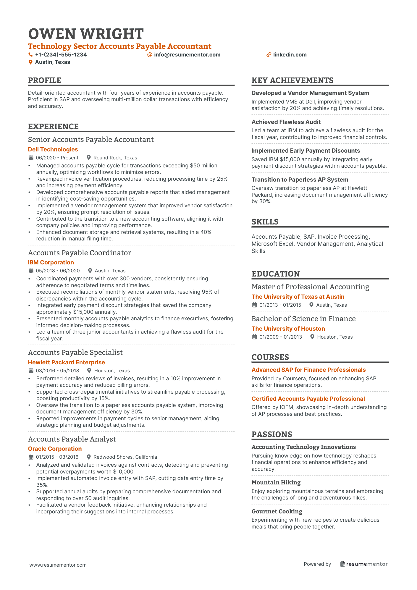 Technology Sector Accounts Payable Accountant
