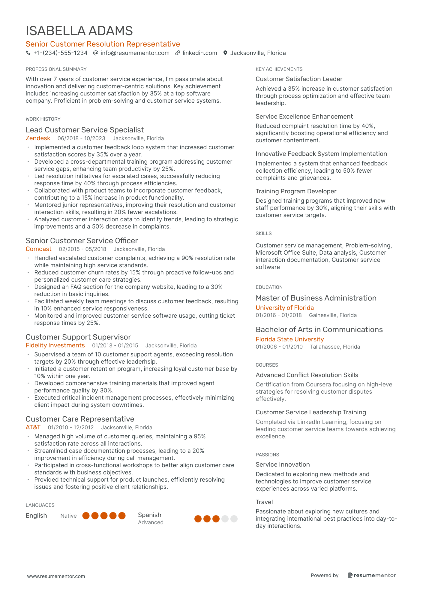Senior Customer Resolution Representative