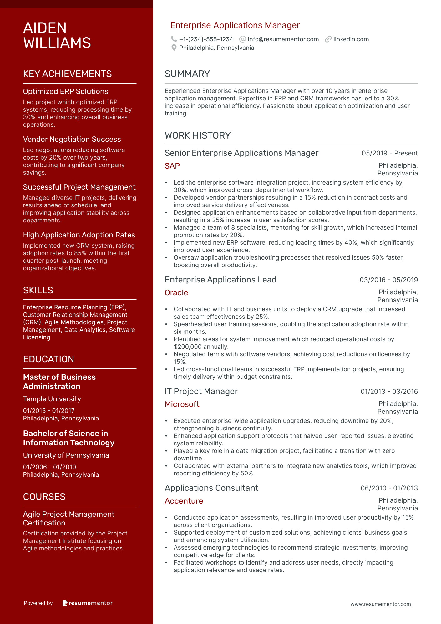 Enterprise Applications Manager