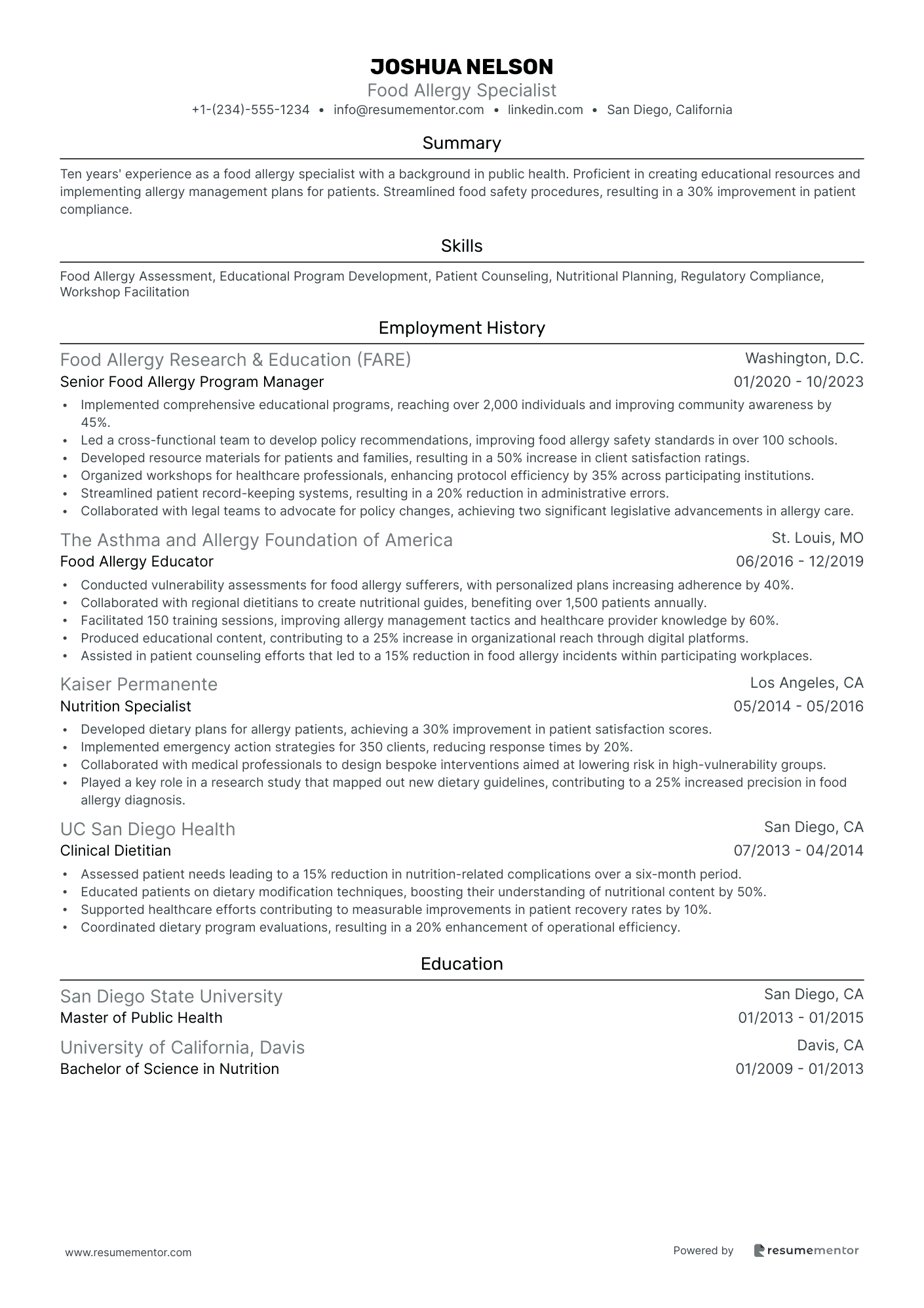 Food Allergy Specialist