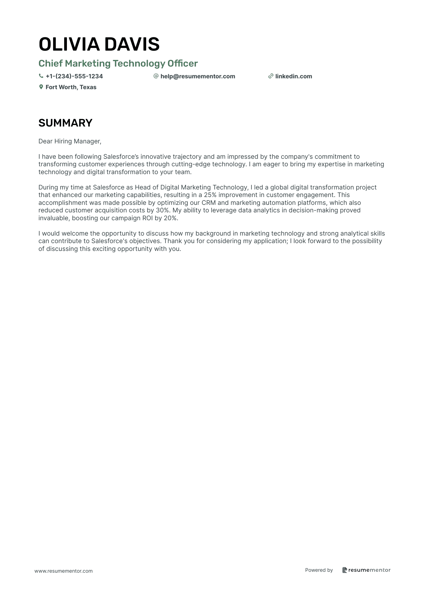Chief Marketing Technology Officer