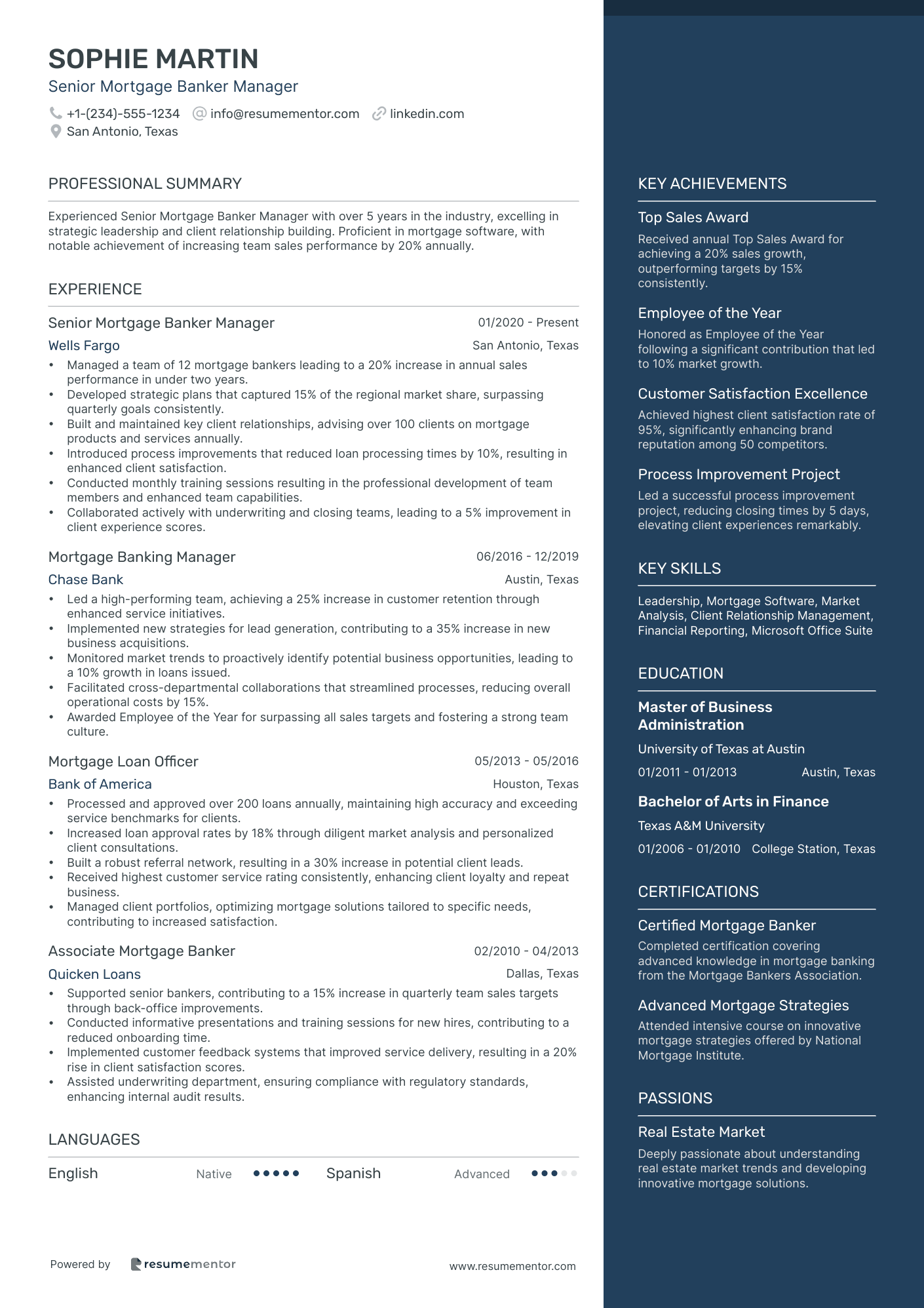 Senior Mortgage Banker Manager