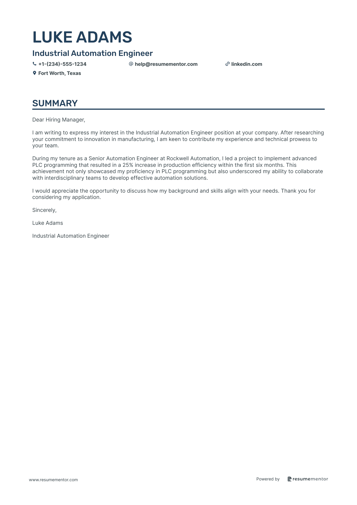 Industrial Automation Engineer
