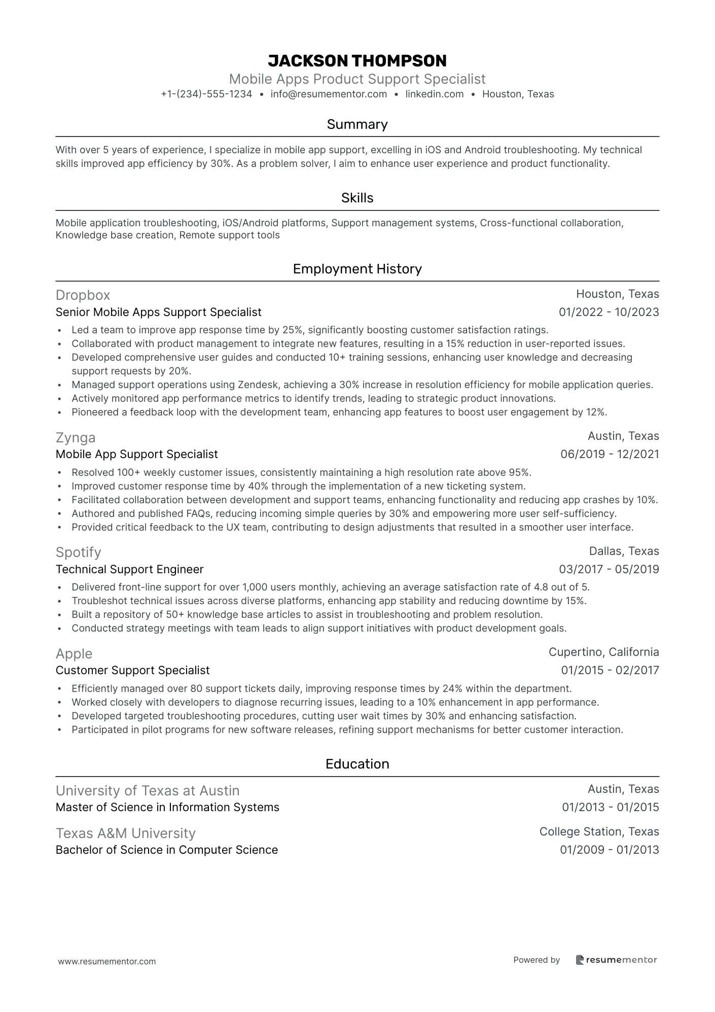 Mobile Apps Product Support Specialist