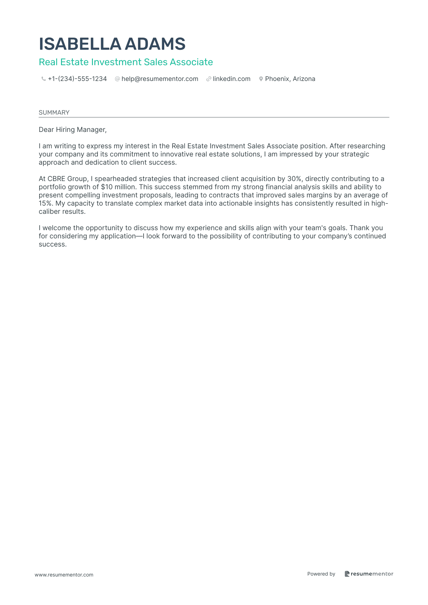 Real Estate Investment Sales Associate
