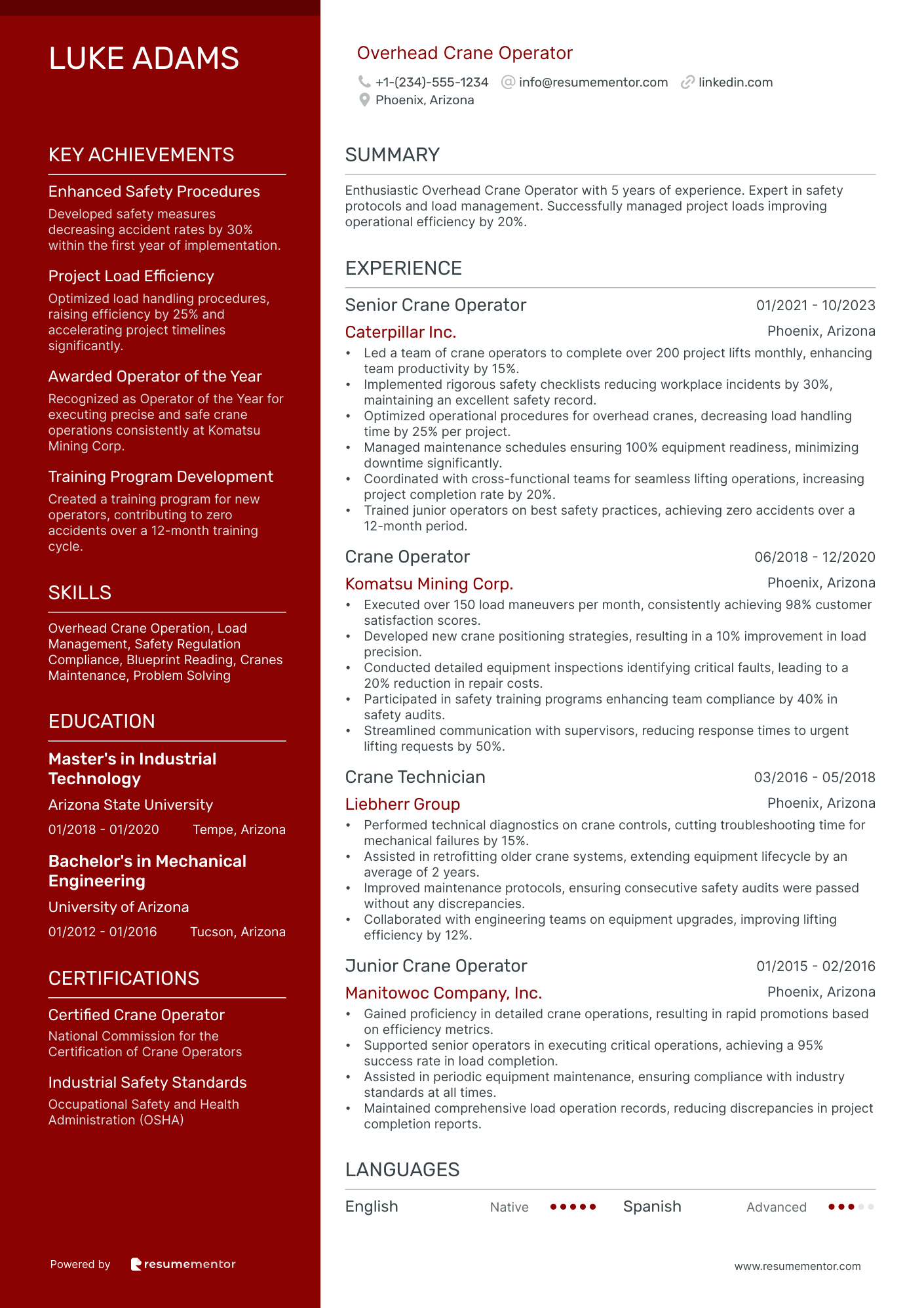 Overhead Crane Operator