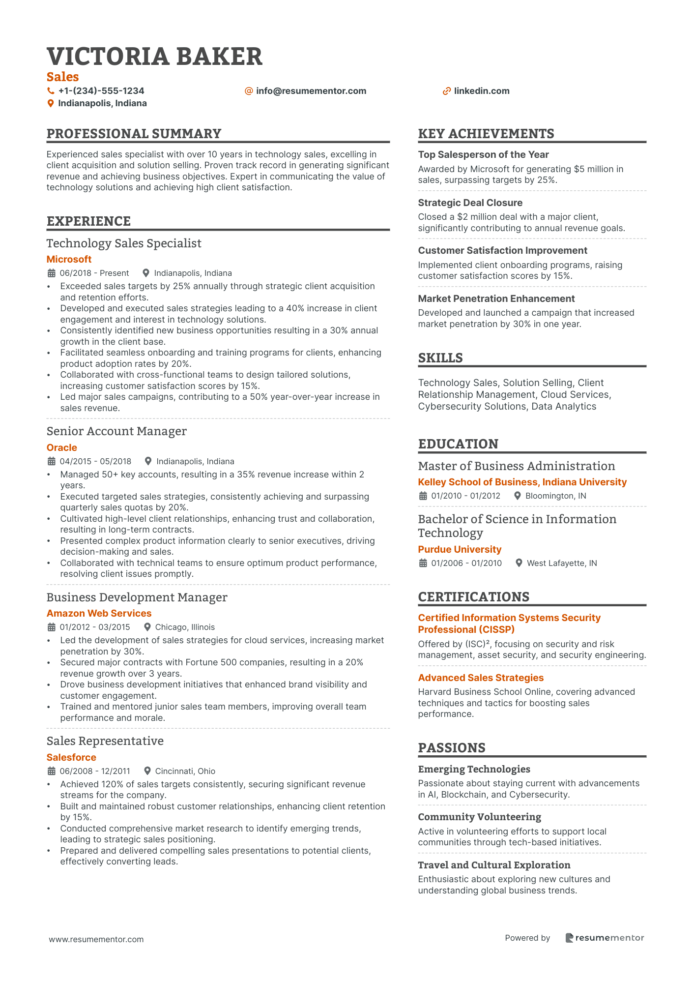 Resume Example Image