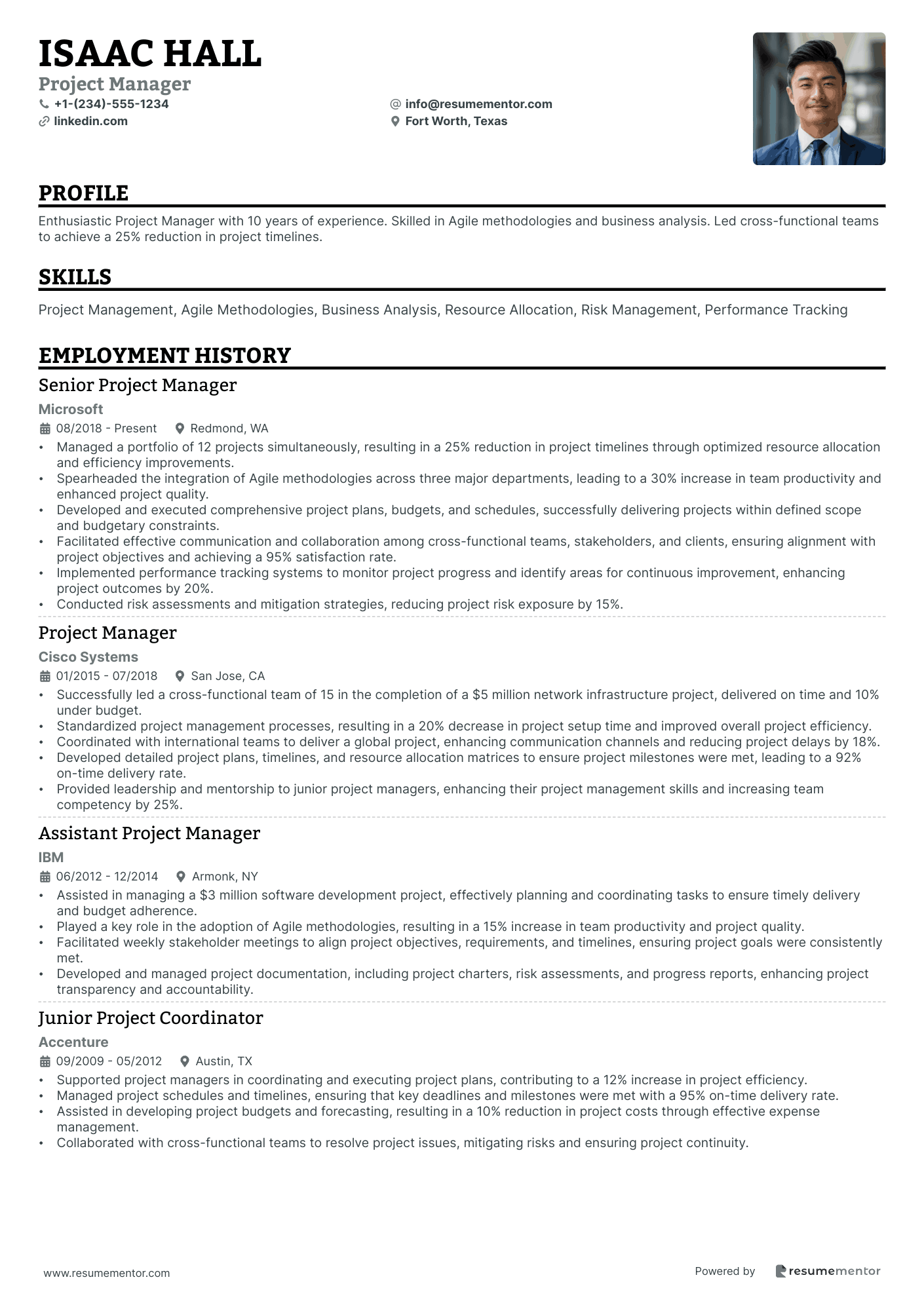 Resume Example Image