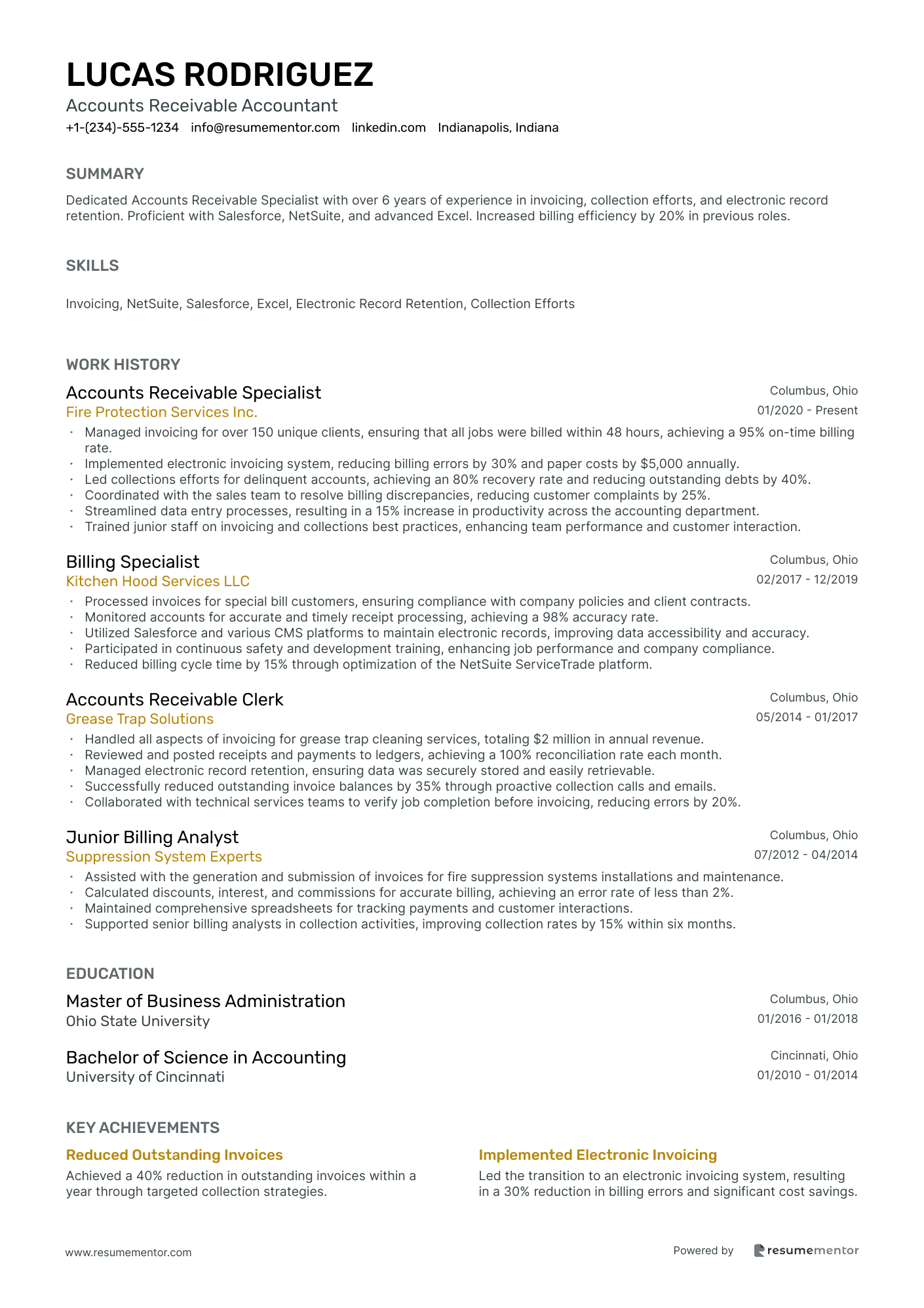 Resume Example Image