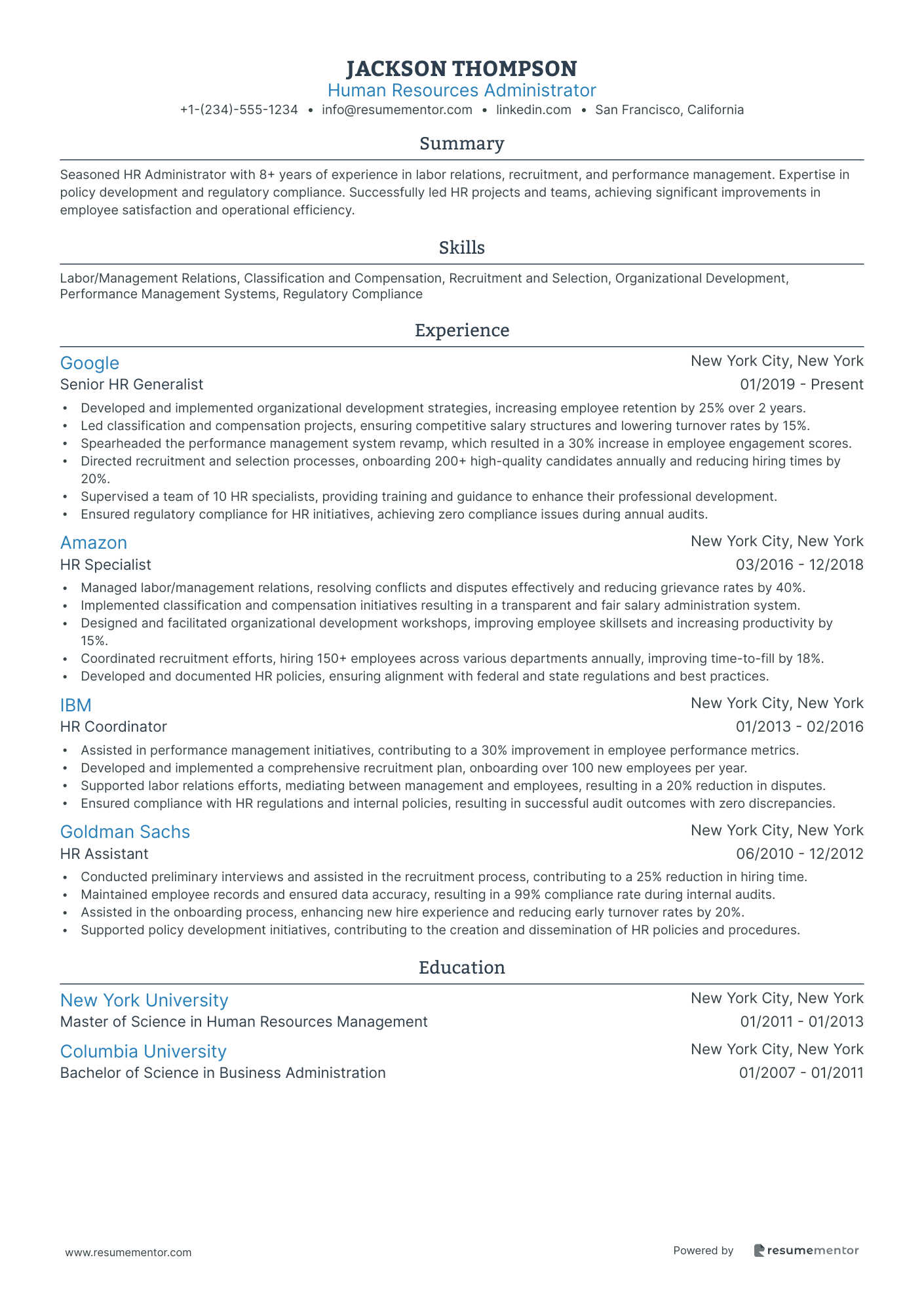 Resume Example Image