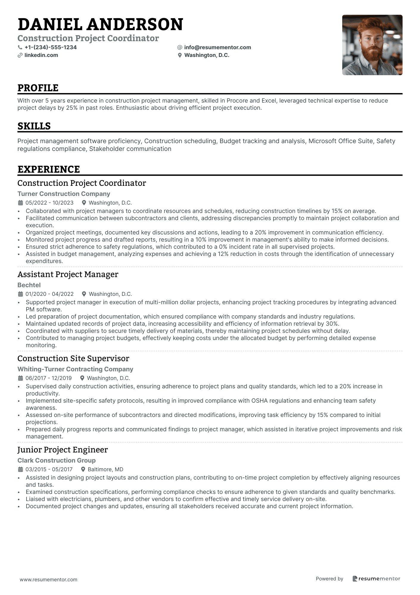 Project Coordinator Resume Examples - Free to Edit ATS-Friendly PDF - 2025, image size:1410x1995