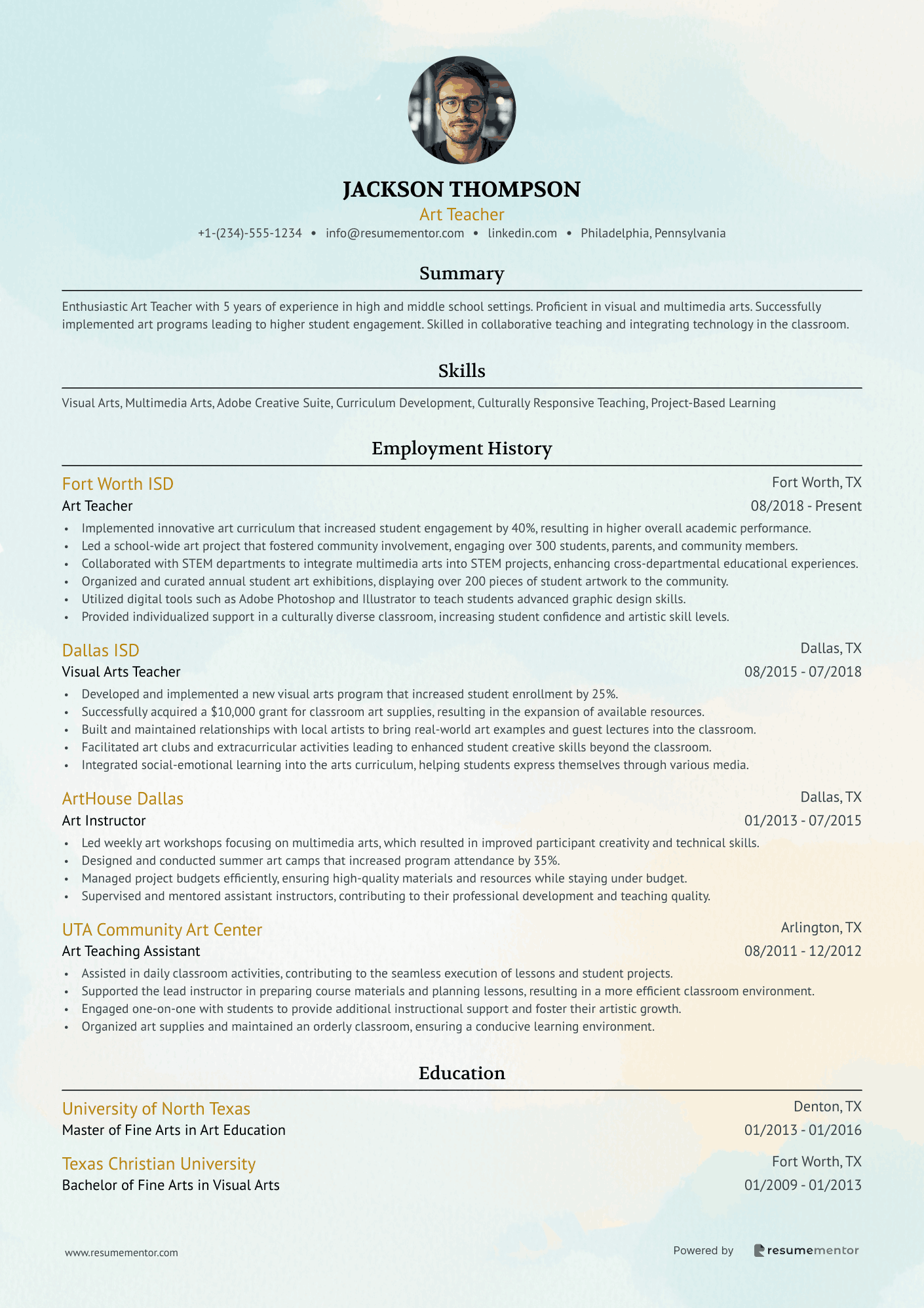 Resume Example Image