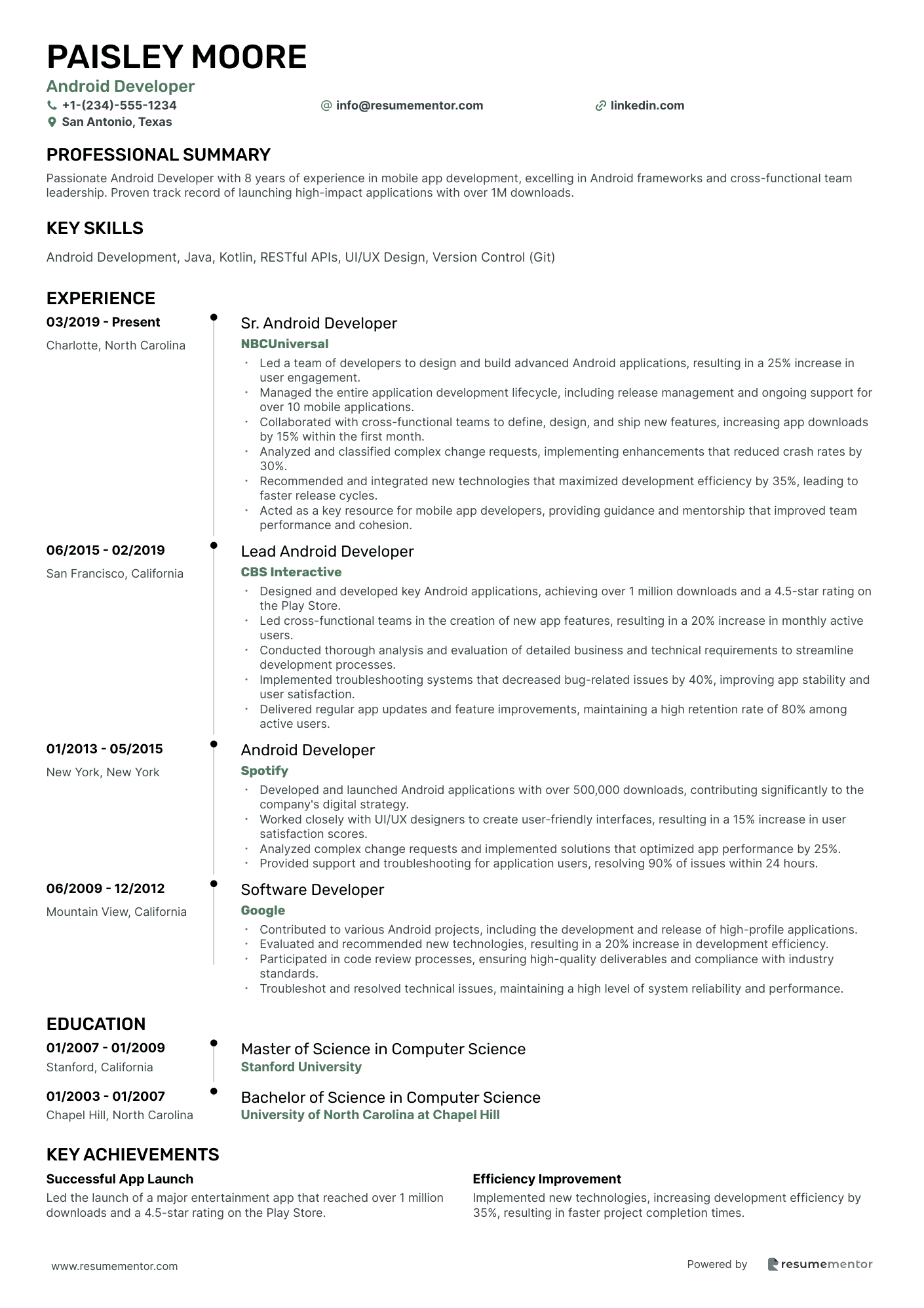 Resume Example Image