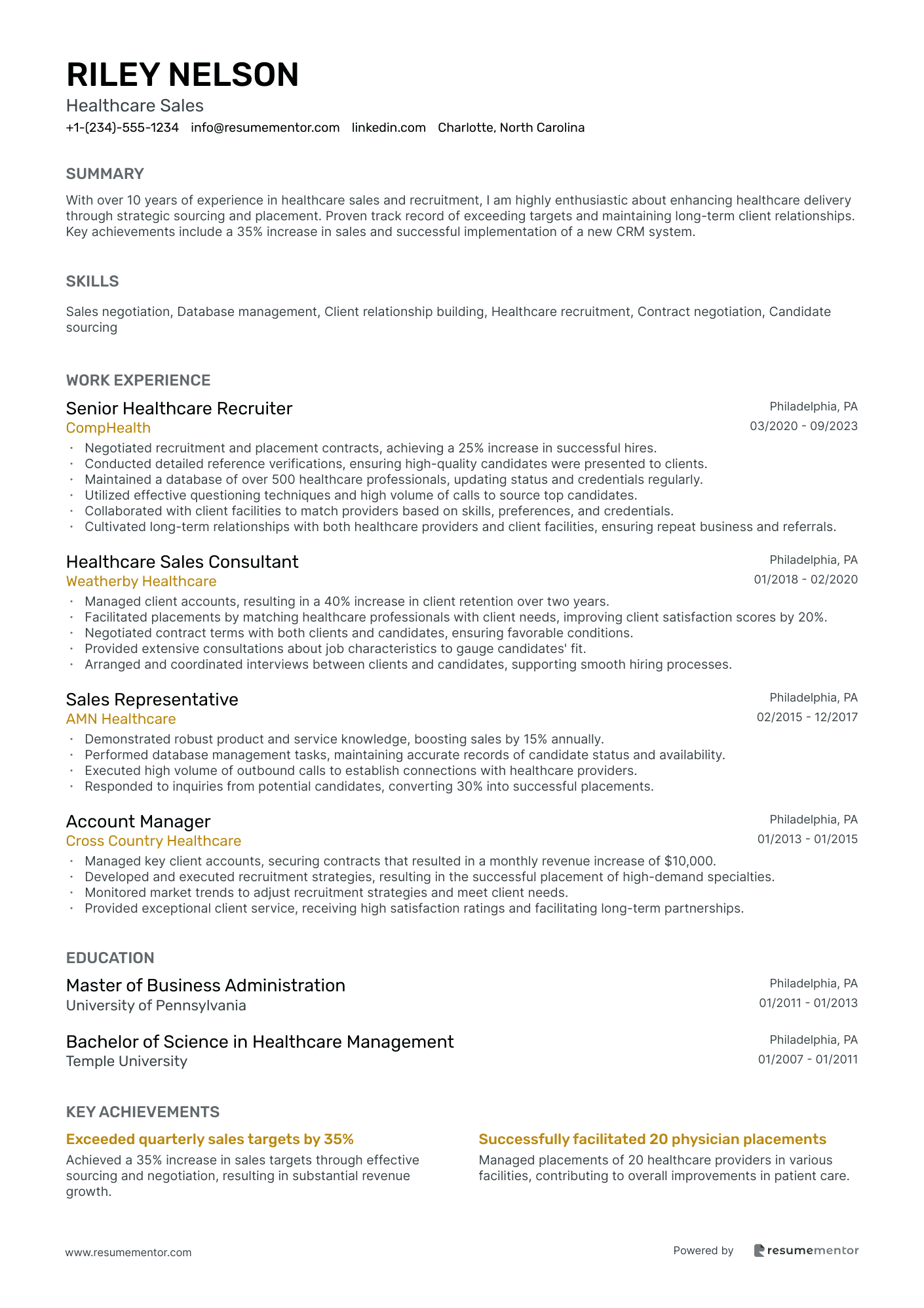 Resume Example Image