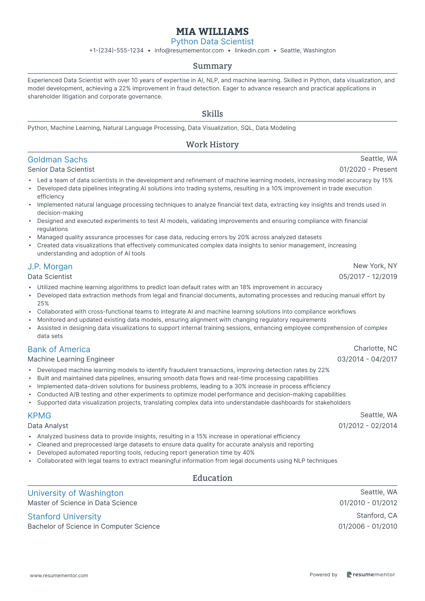 Resume Example Image