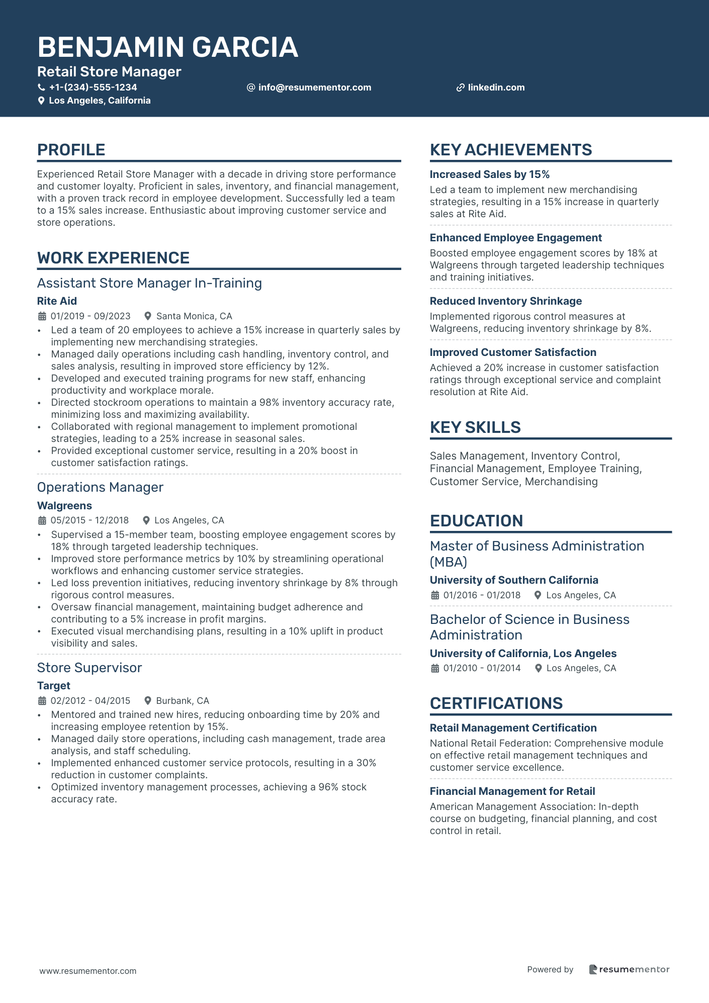 Resume Example Image