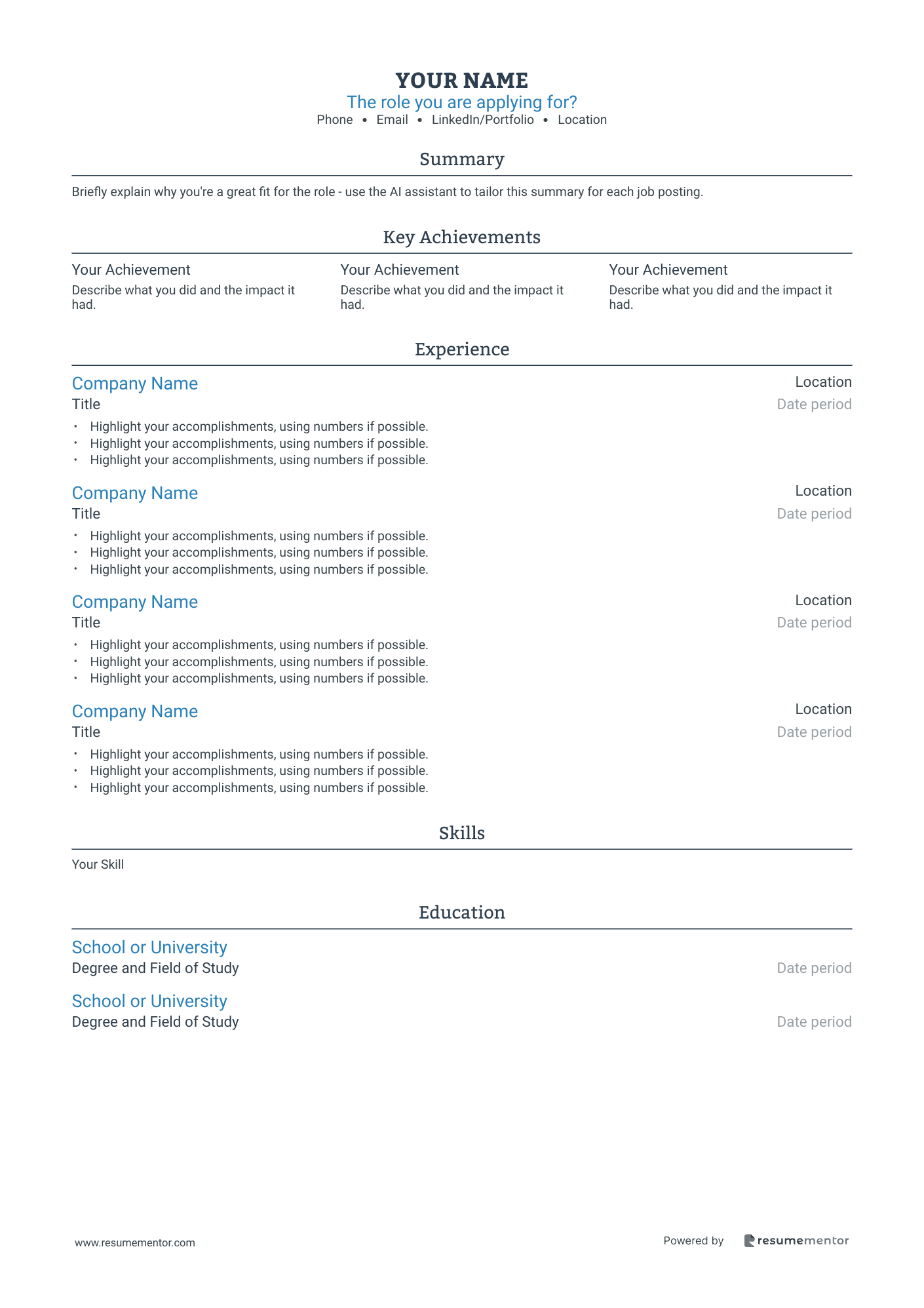 Resume Example Image