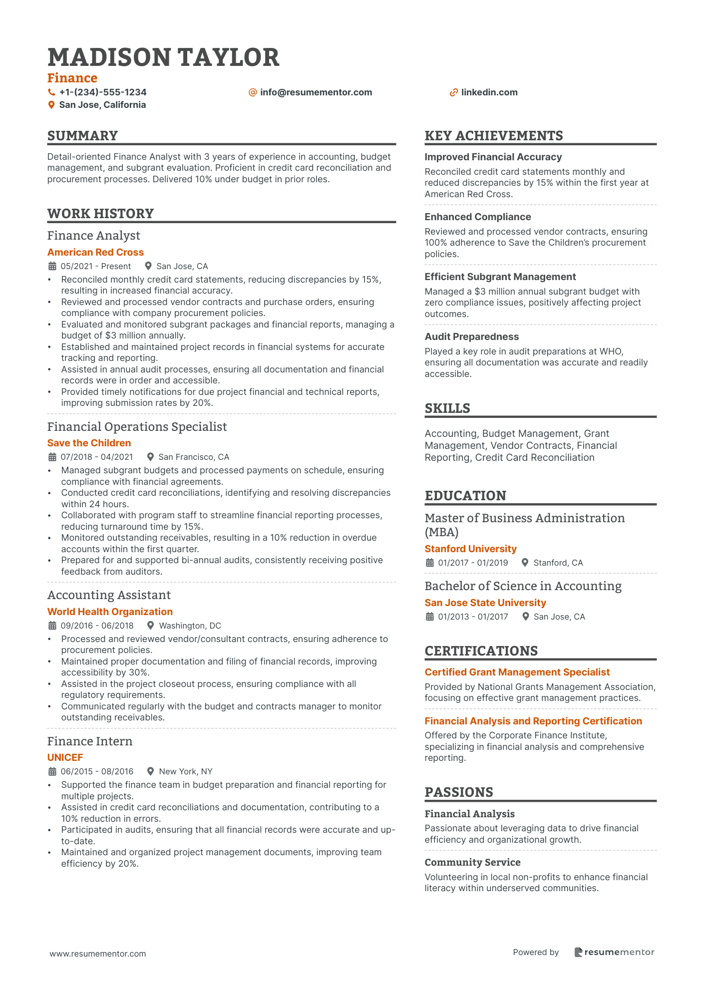 Resume Example Image