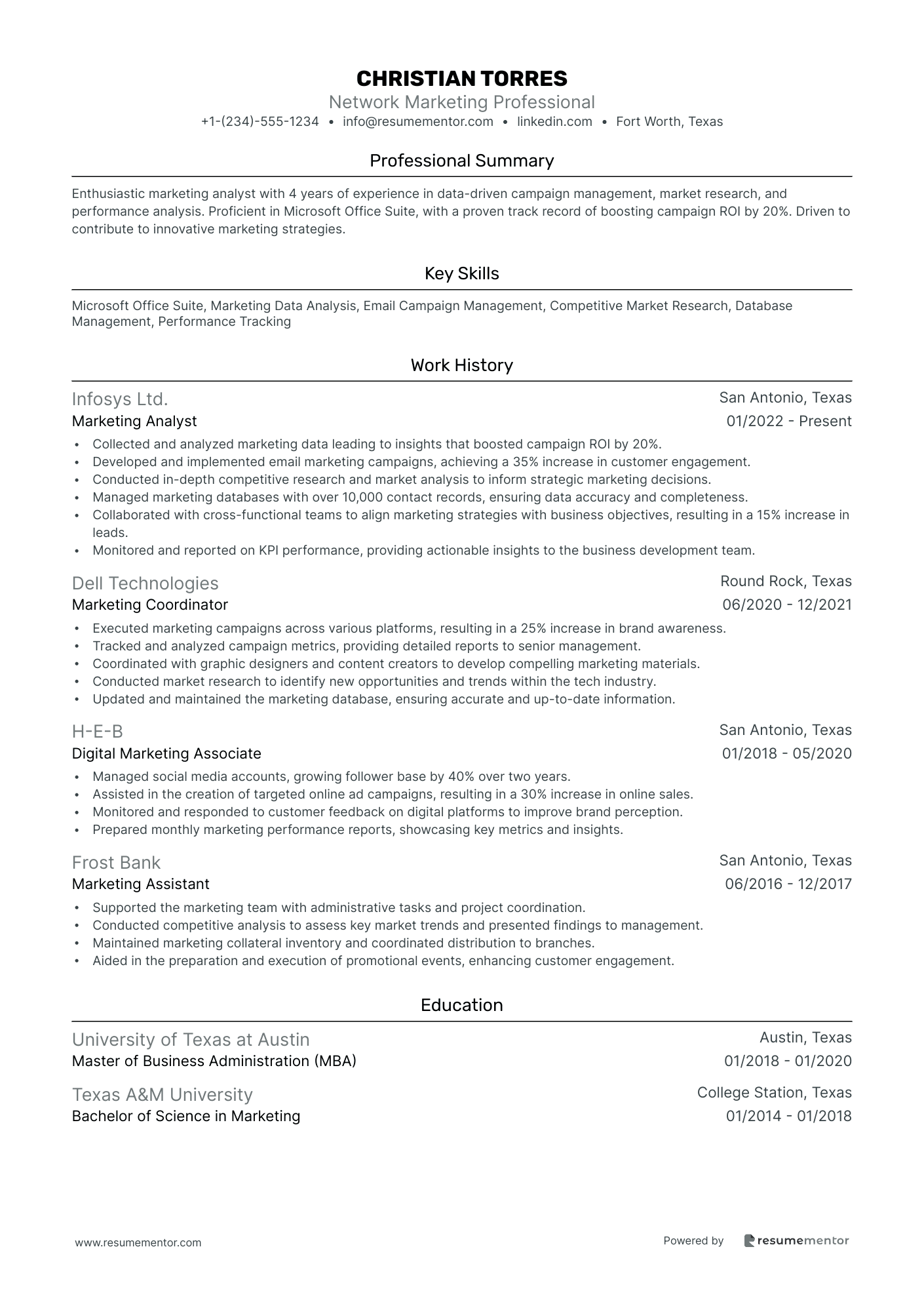 Resume Example Image