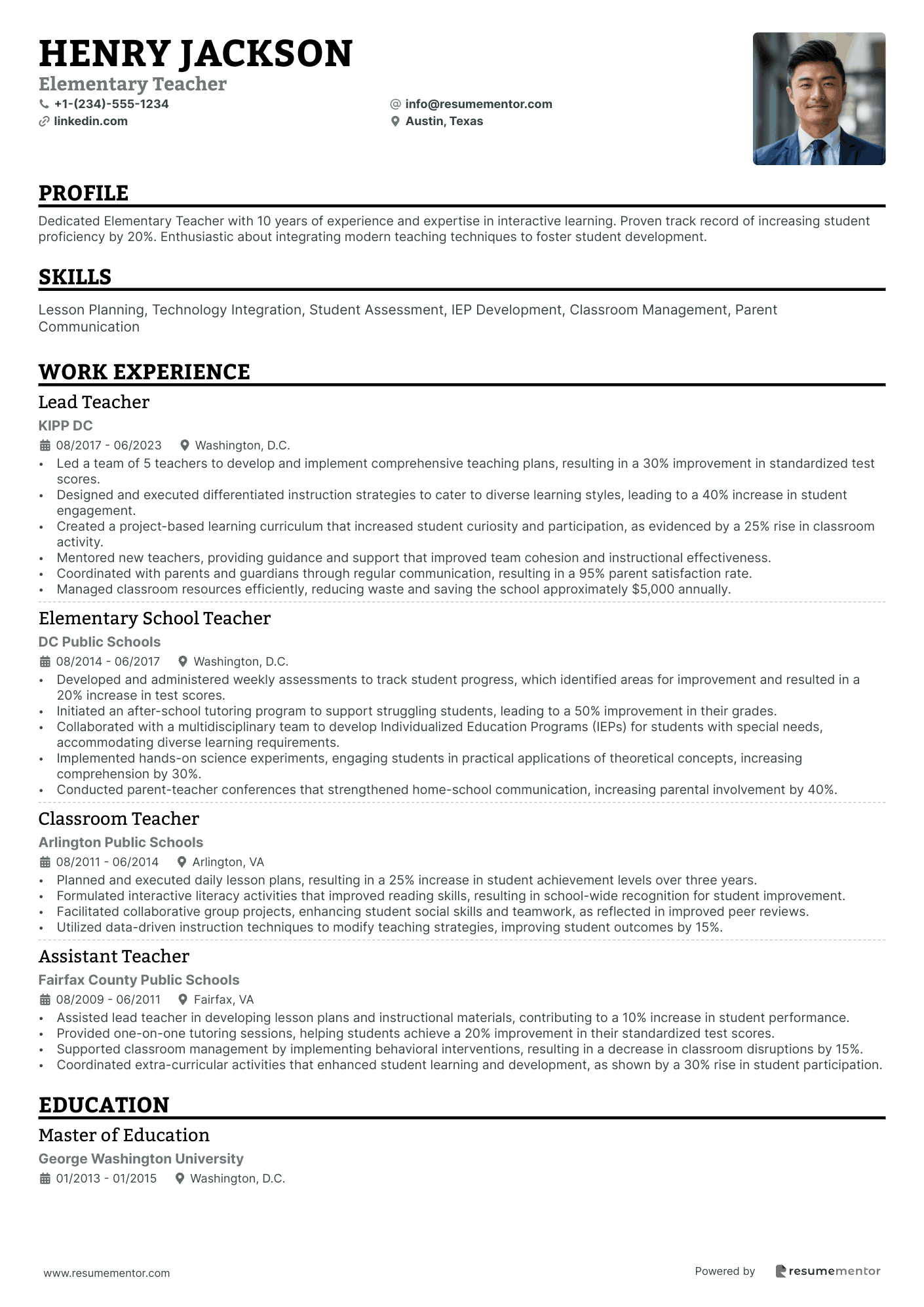 Resume Example Image