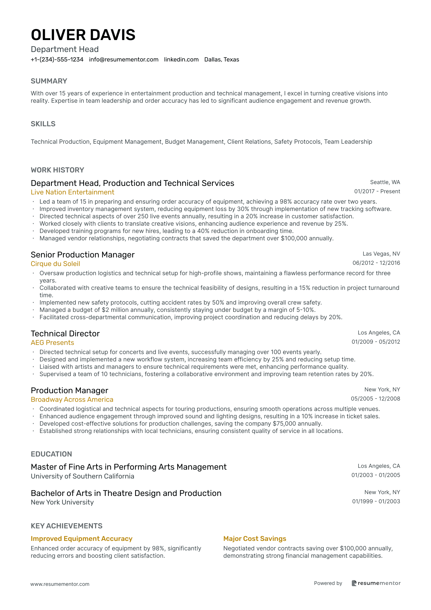 Resume Example Image