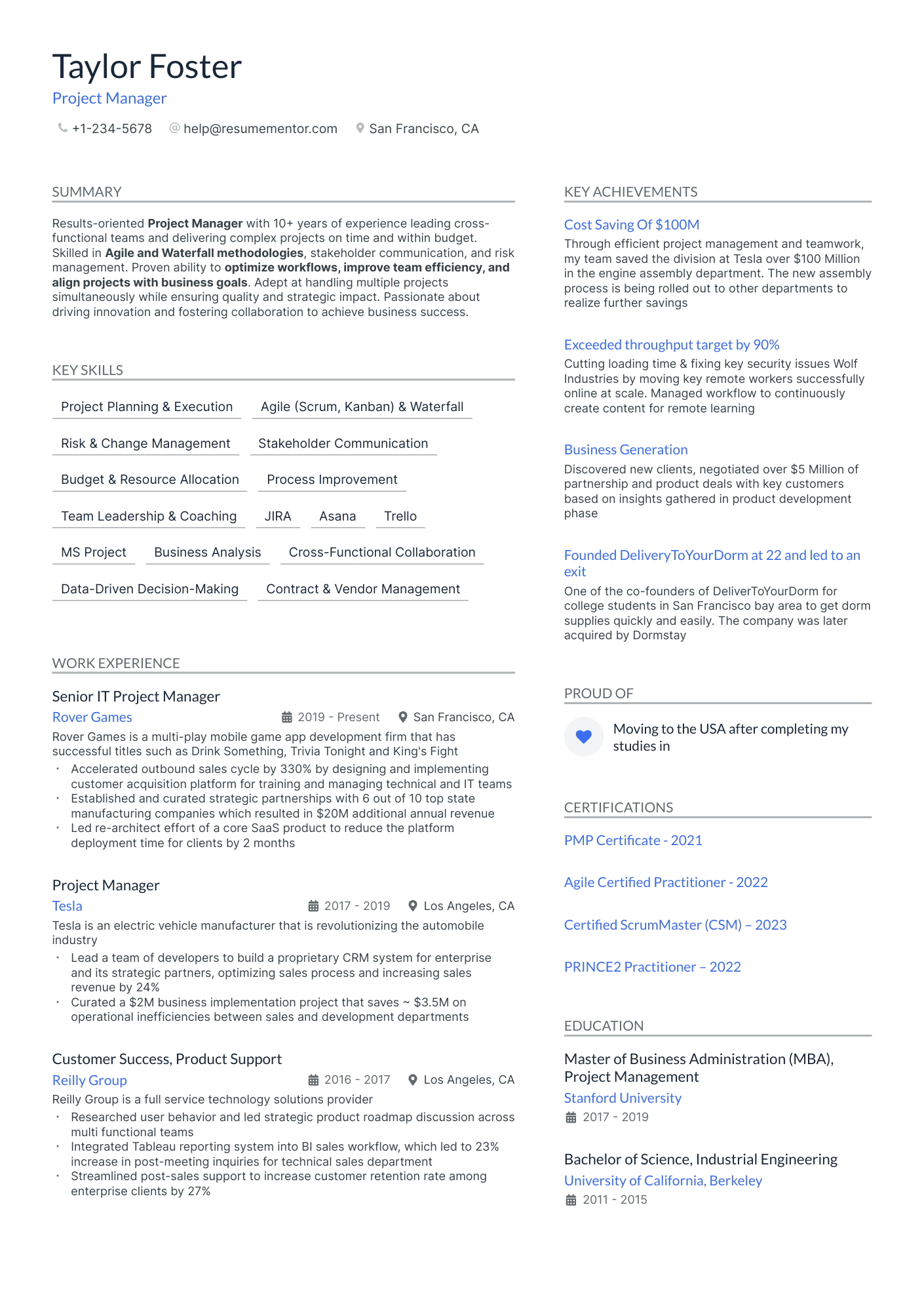 Resume Example Image