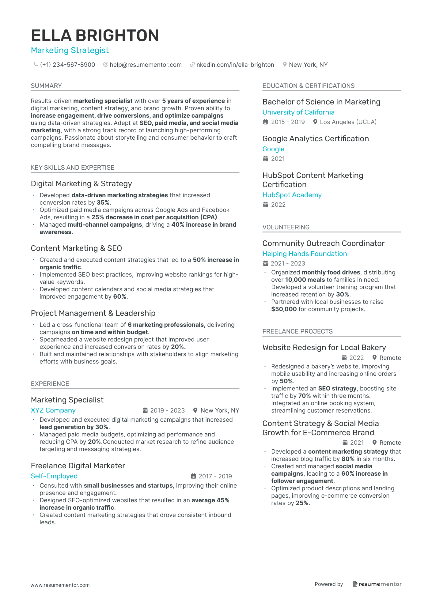 Resume Example Image