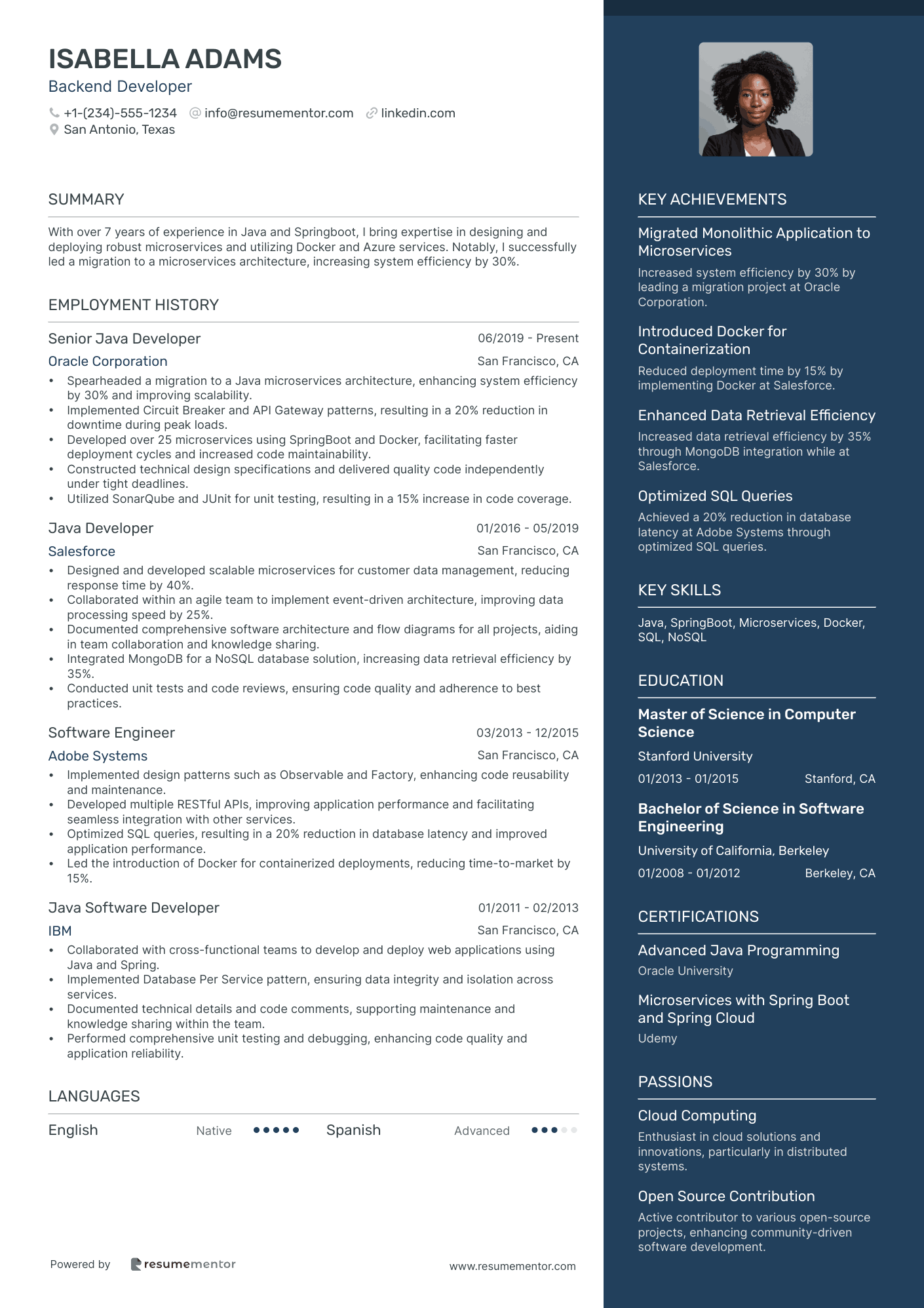 Resume Example Image