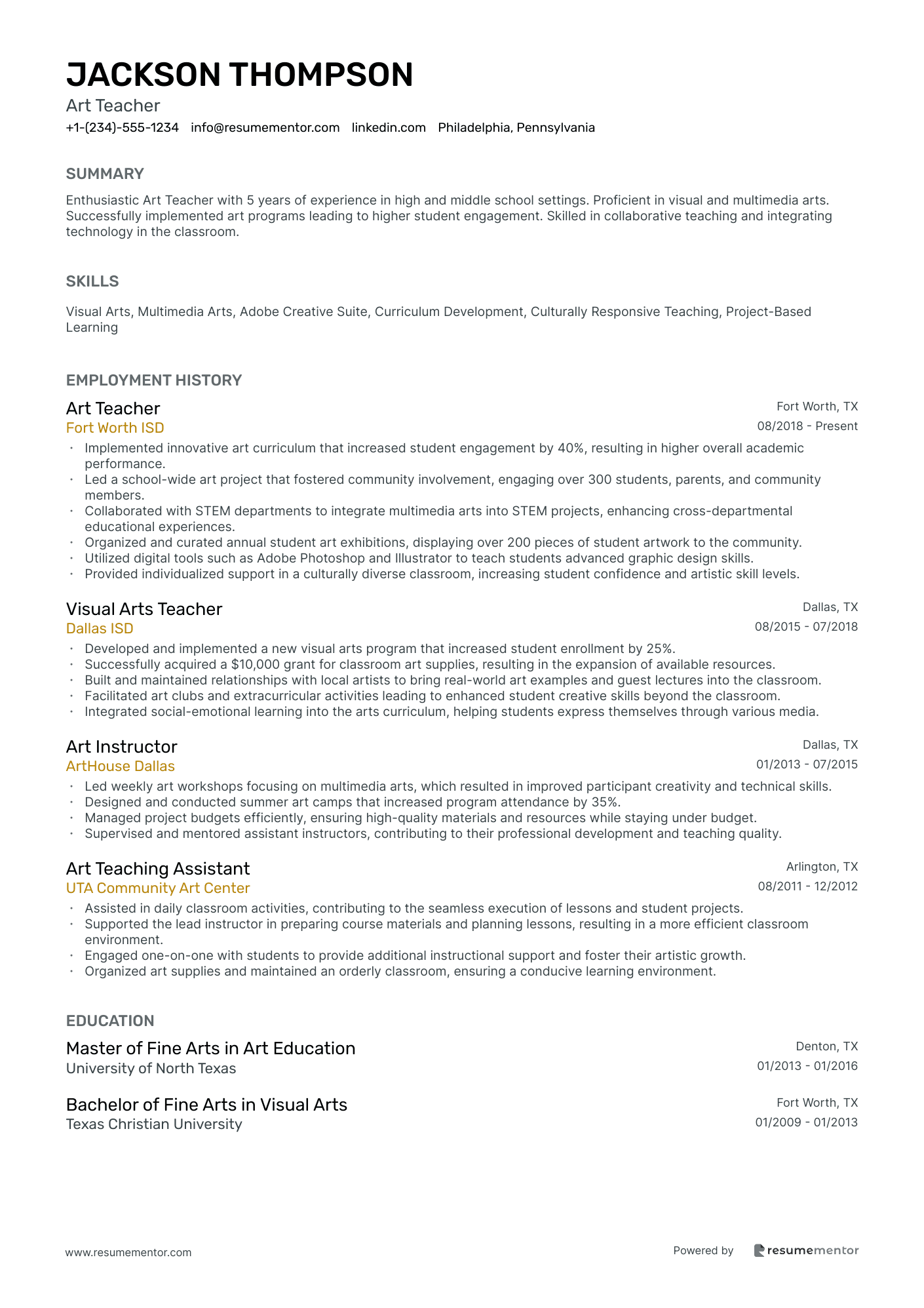 Resume Example Image