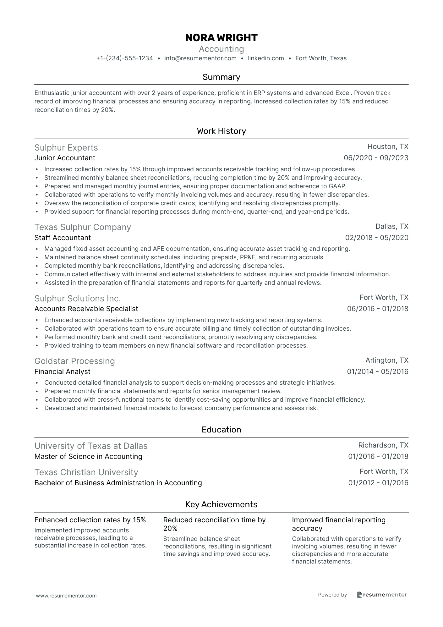 Resume Example Image