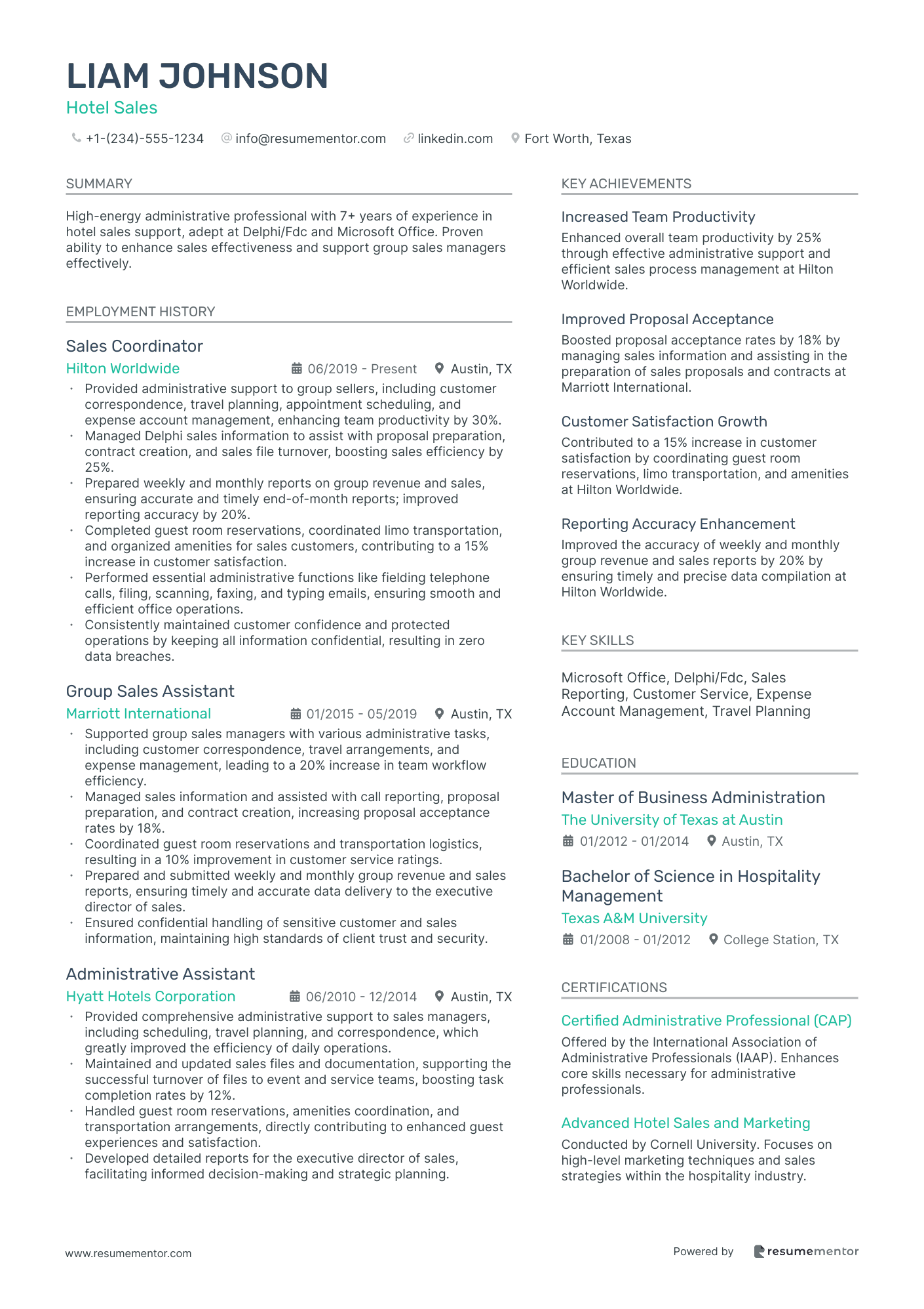 Resume Example Image