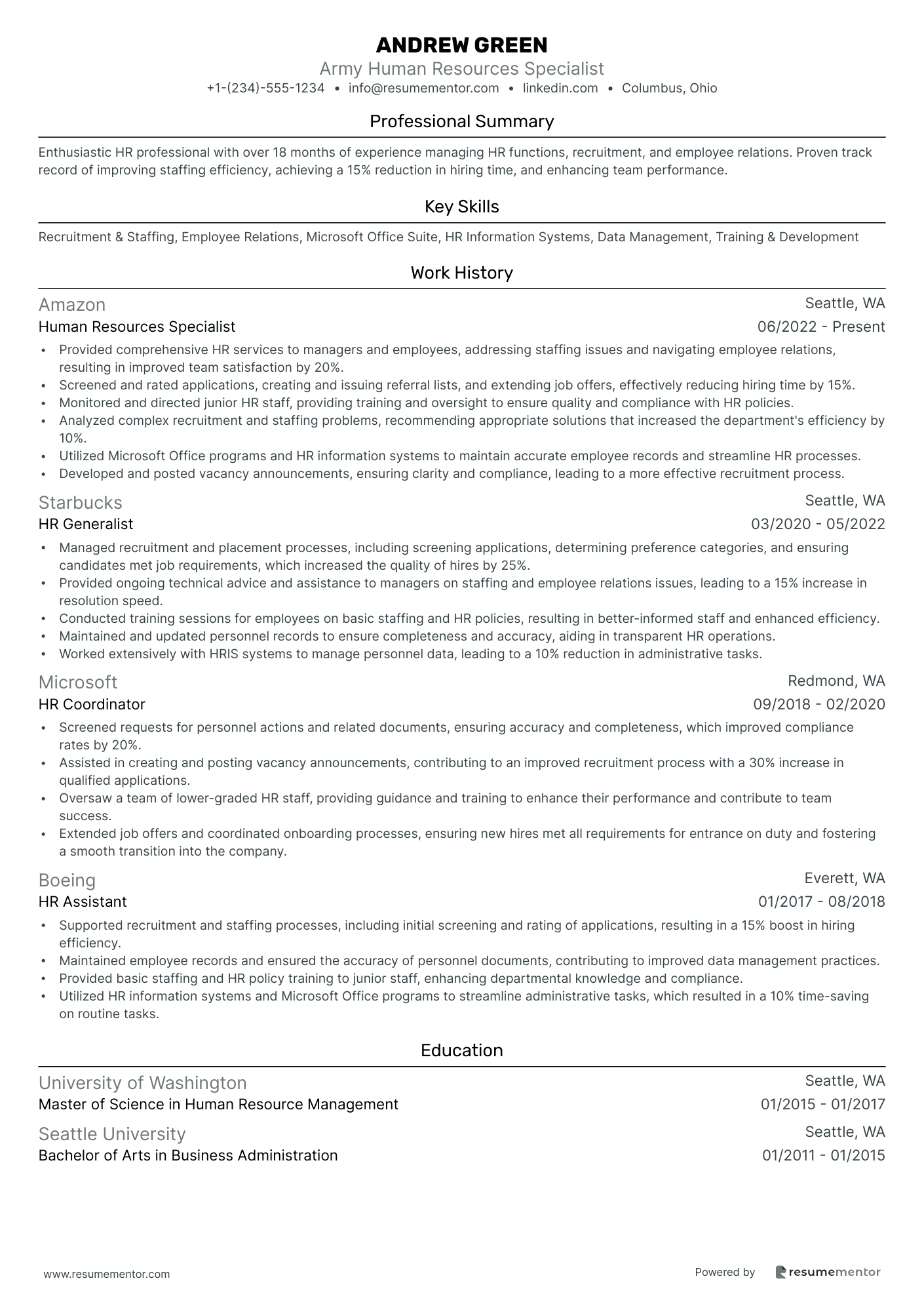 Resume Example Image