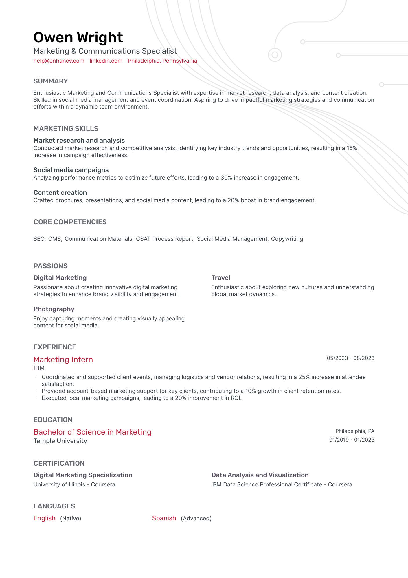 Resume Example Image