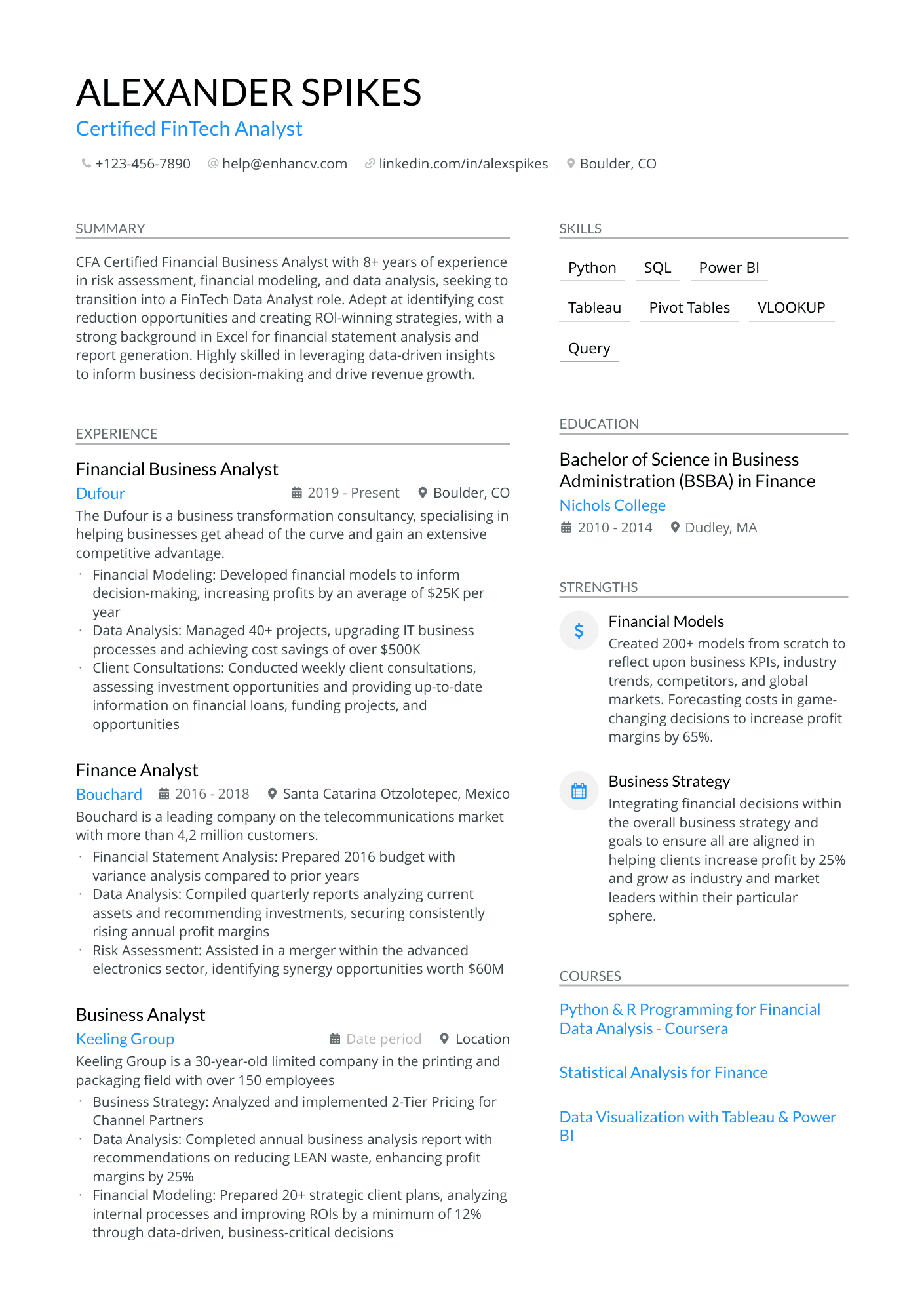 Resume Example Image