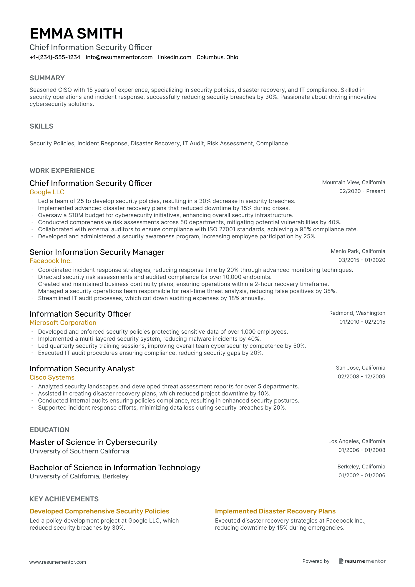 Resume Example Image